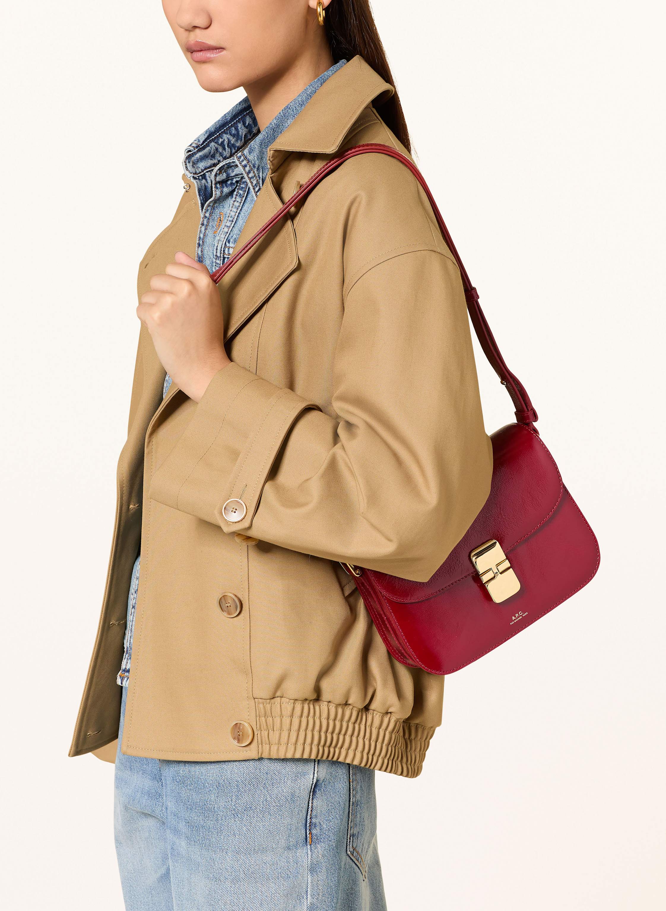 Thumbnail - A.P.C. Umhängetasche Grace Small rot