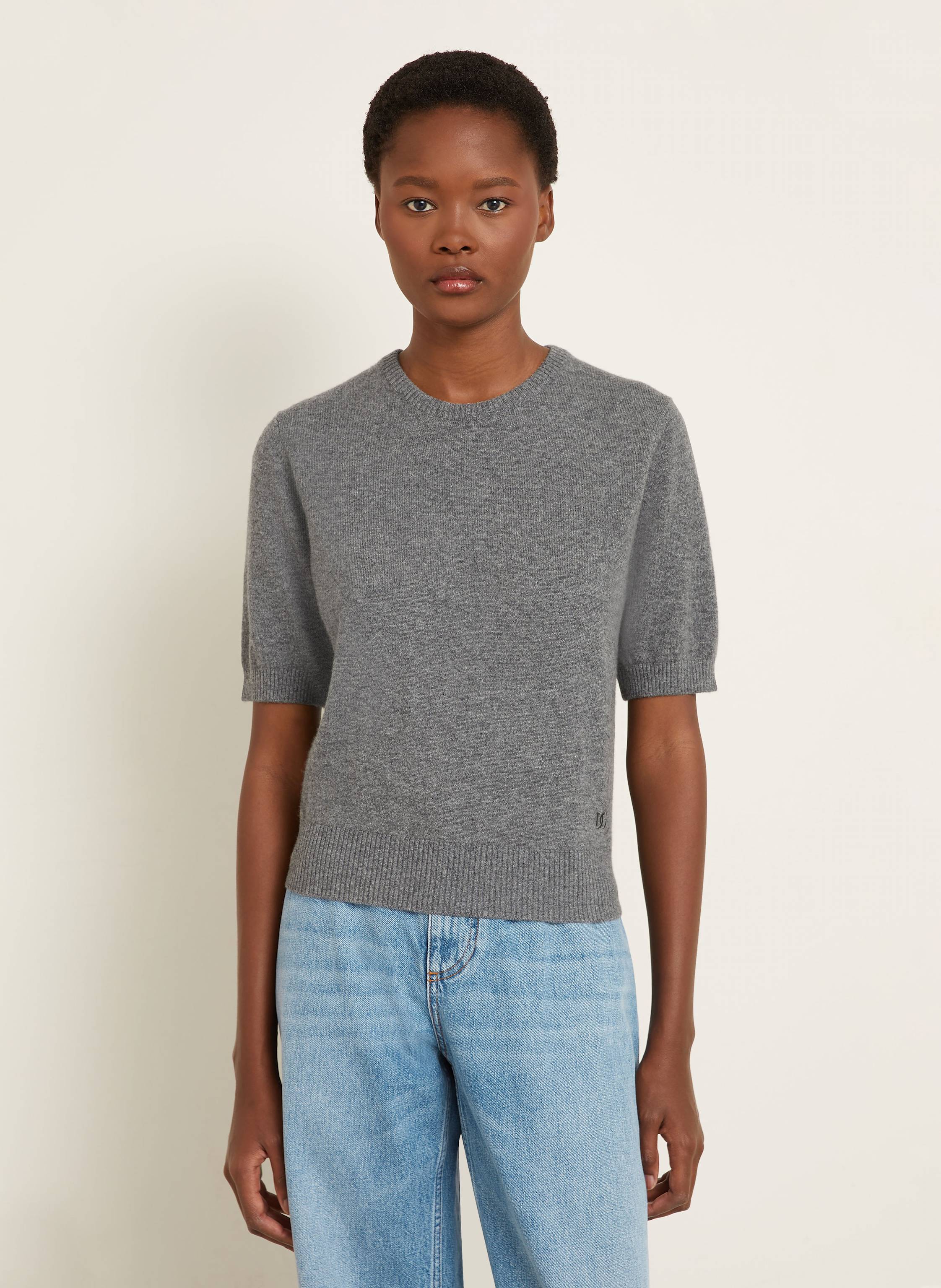Thumbnail - Dolce & Gabbana Strickshirt Aus Cashmere grau