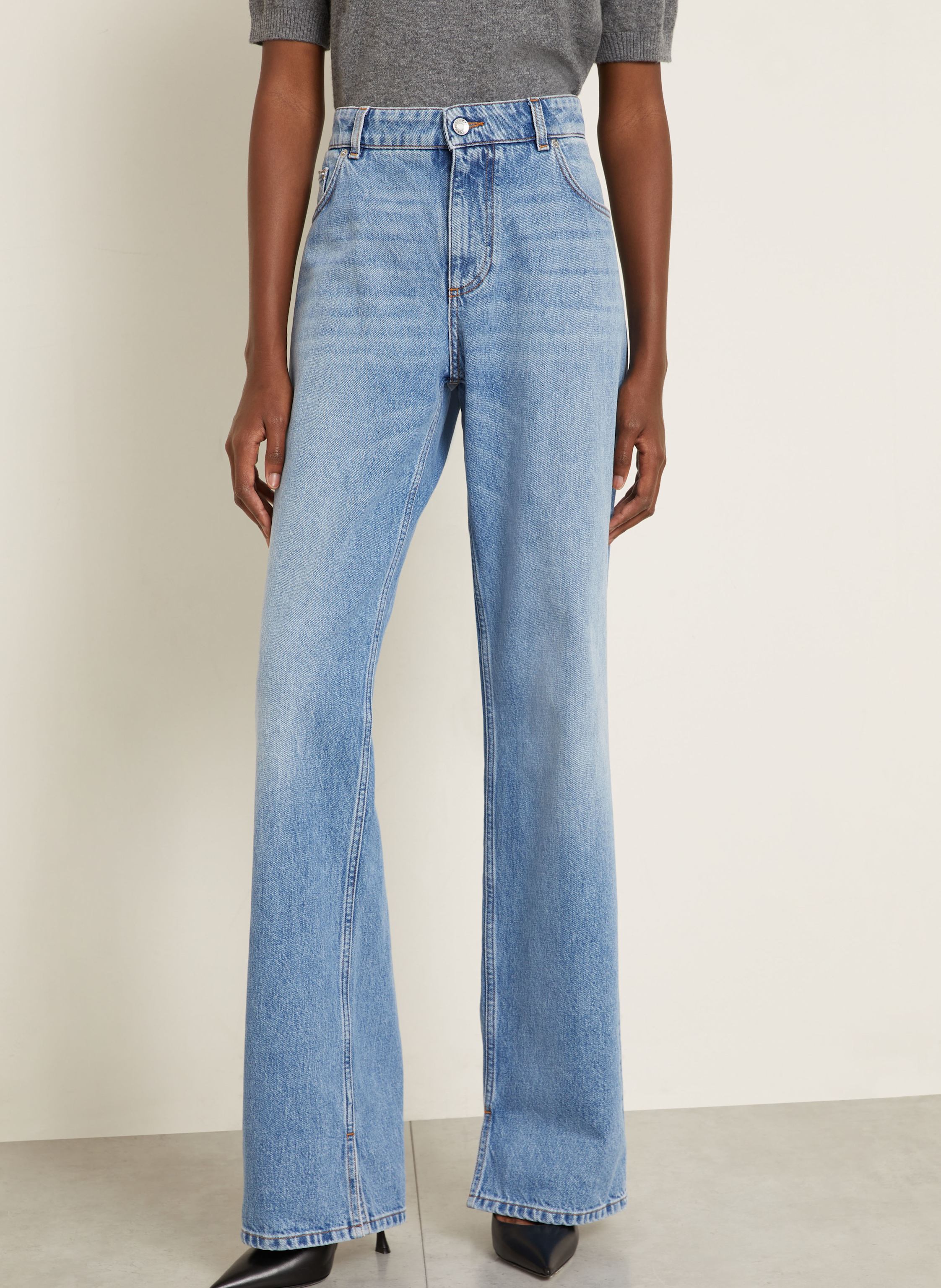 Thumbnail - Dolce & Gabbana Straight Jeans blau