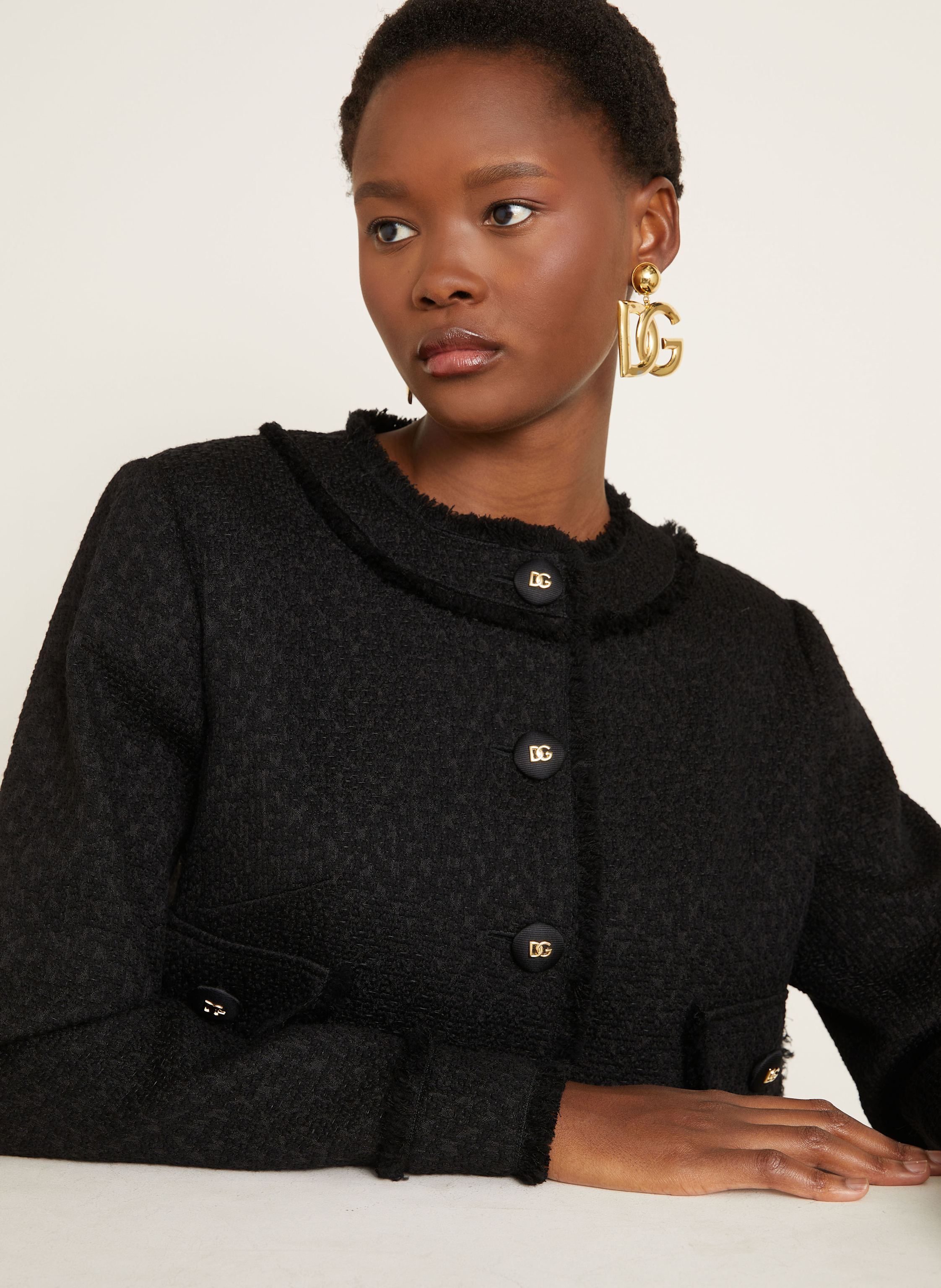 Thumbnail - Dolce & Gabbana Cropped-Jacke schwarz