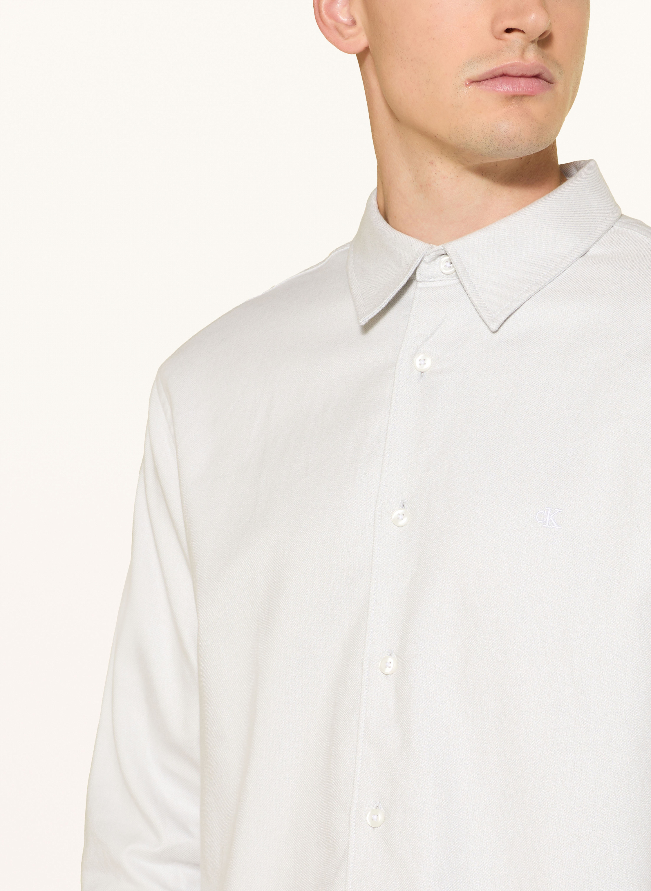 Thumbnail - Calvin Klein Flanellhemd Easy Fit blau