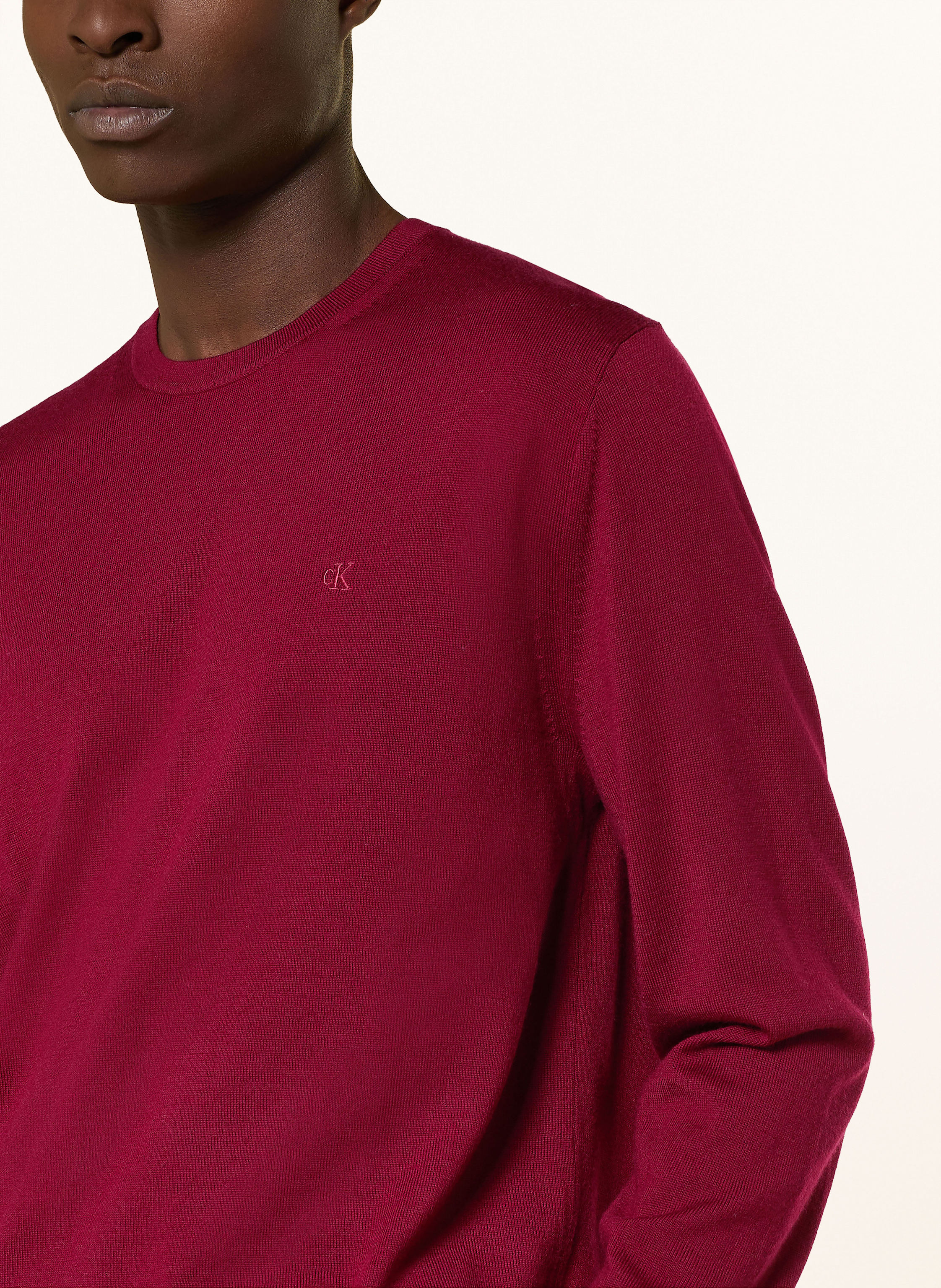 Thumbnail - Calvin Klein Pullover Aus Merinowolle rot