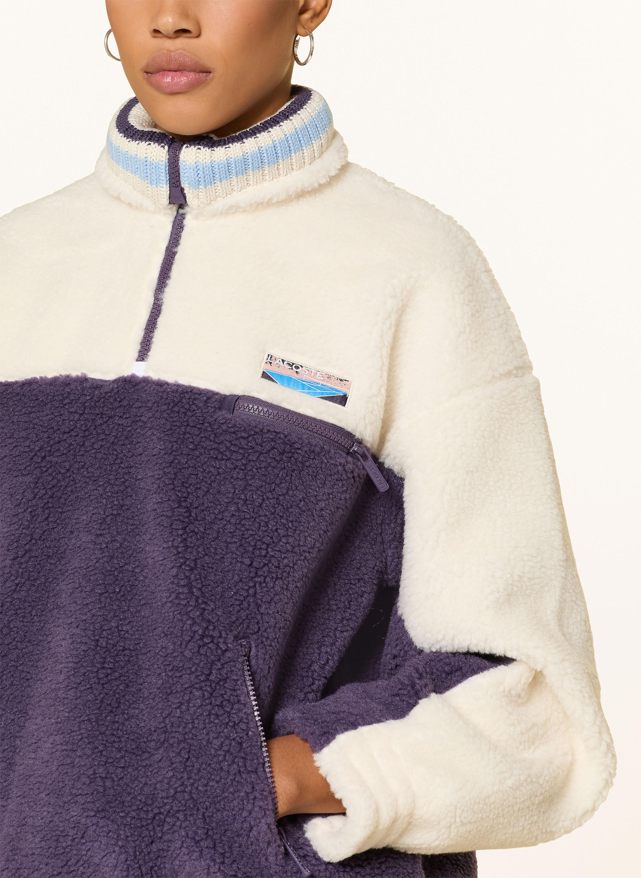 Thumbnail - Lacoste Schlupfjacke Aus Teddyfell lila