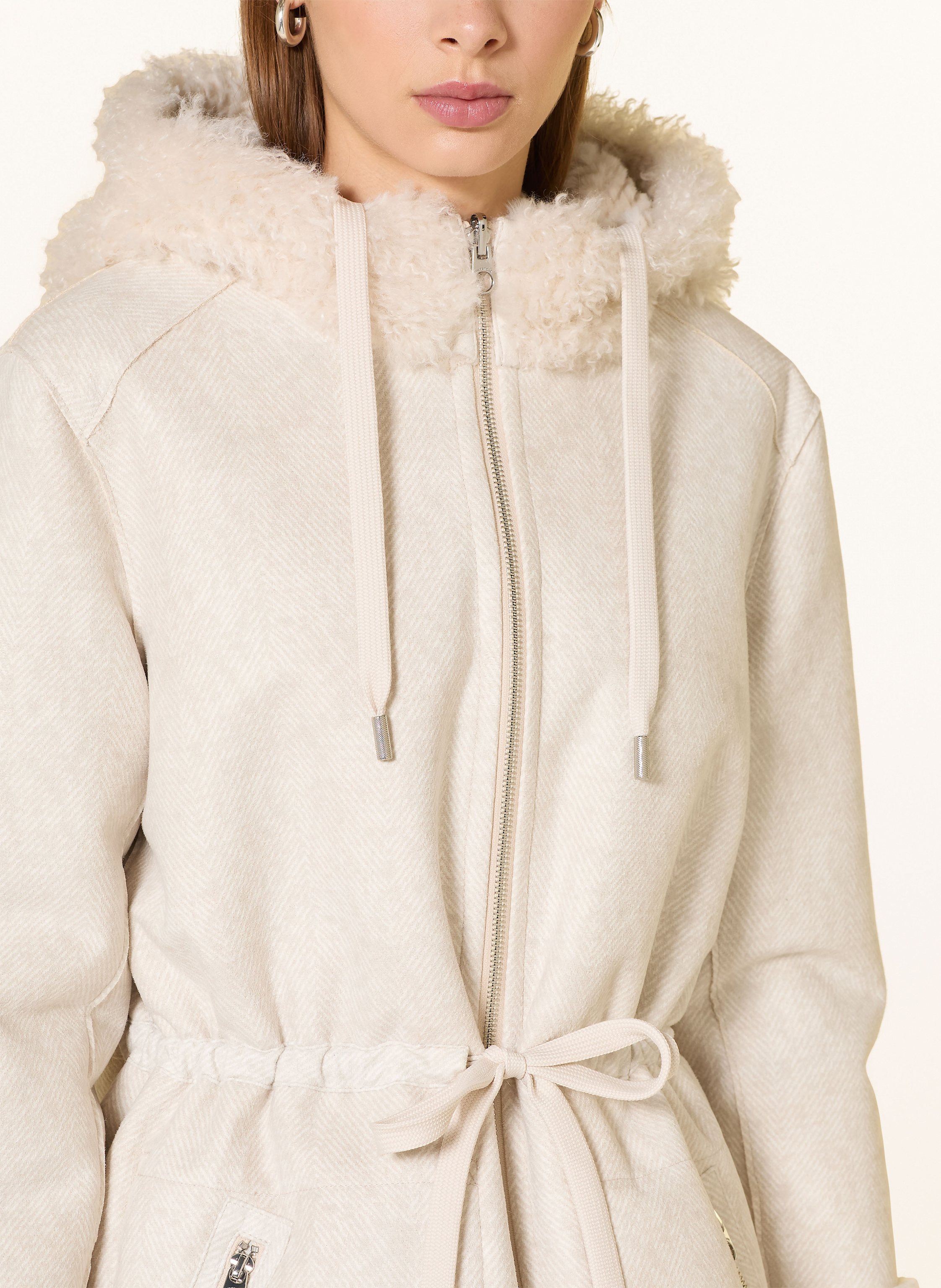 Thumbnail - Milestone Kunstpelz-Mantel Mskim Zum Wenden weiss