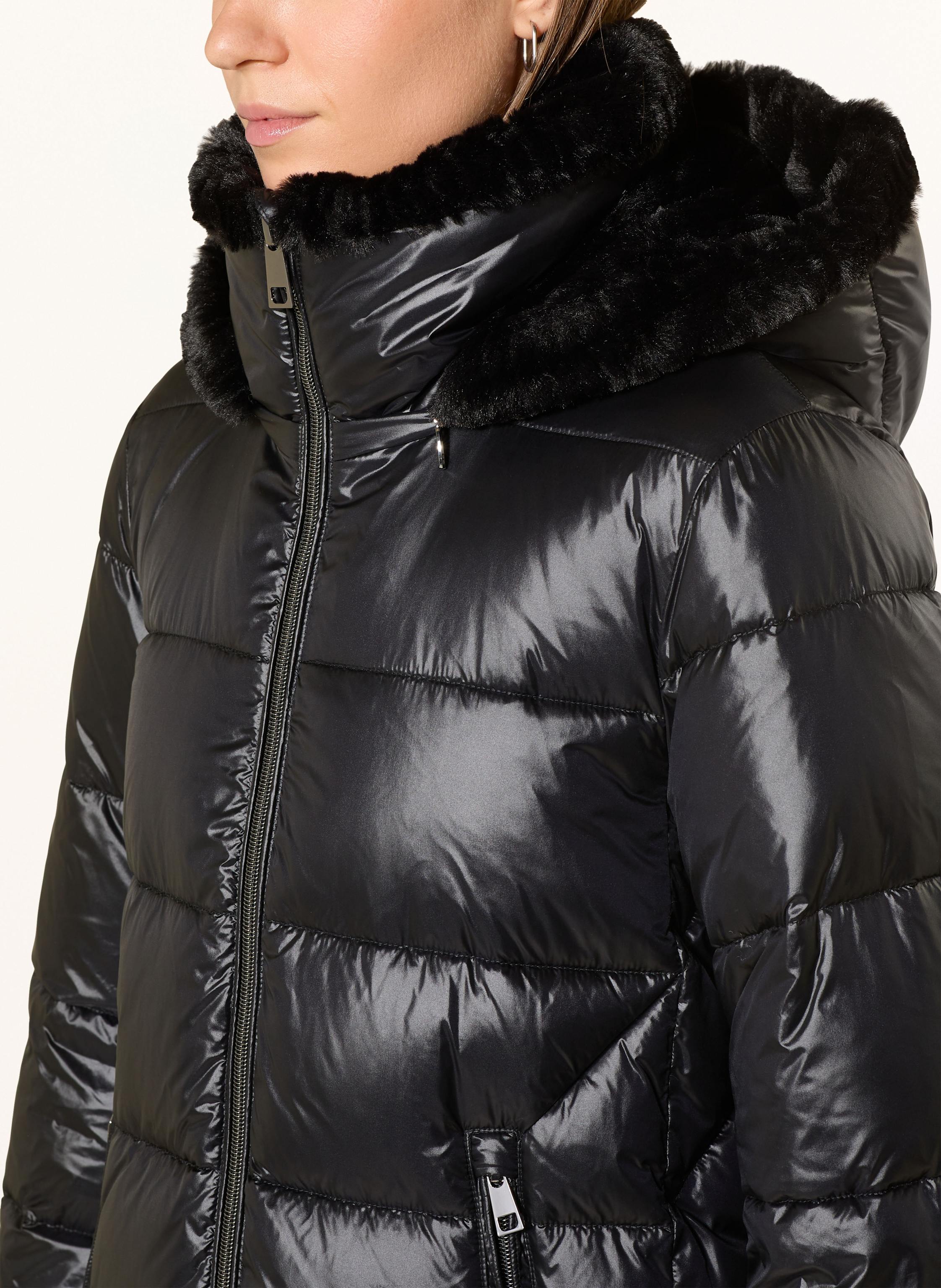 Thumbnail - Milestone Steppmantel Msrocky Mit Abnehmbarer Kapuze Und Kunstfell schwarz