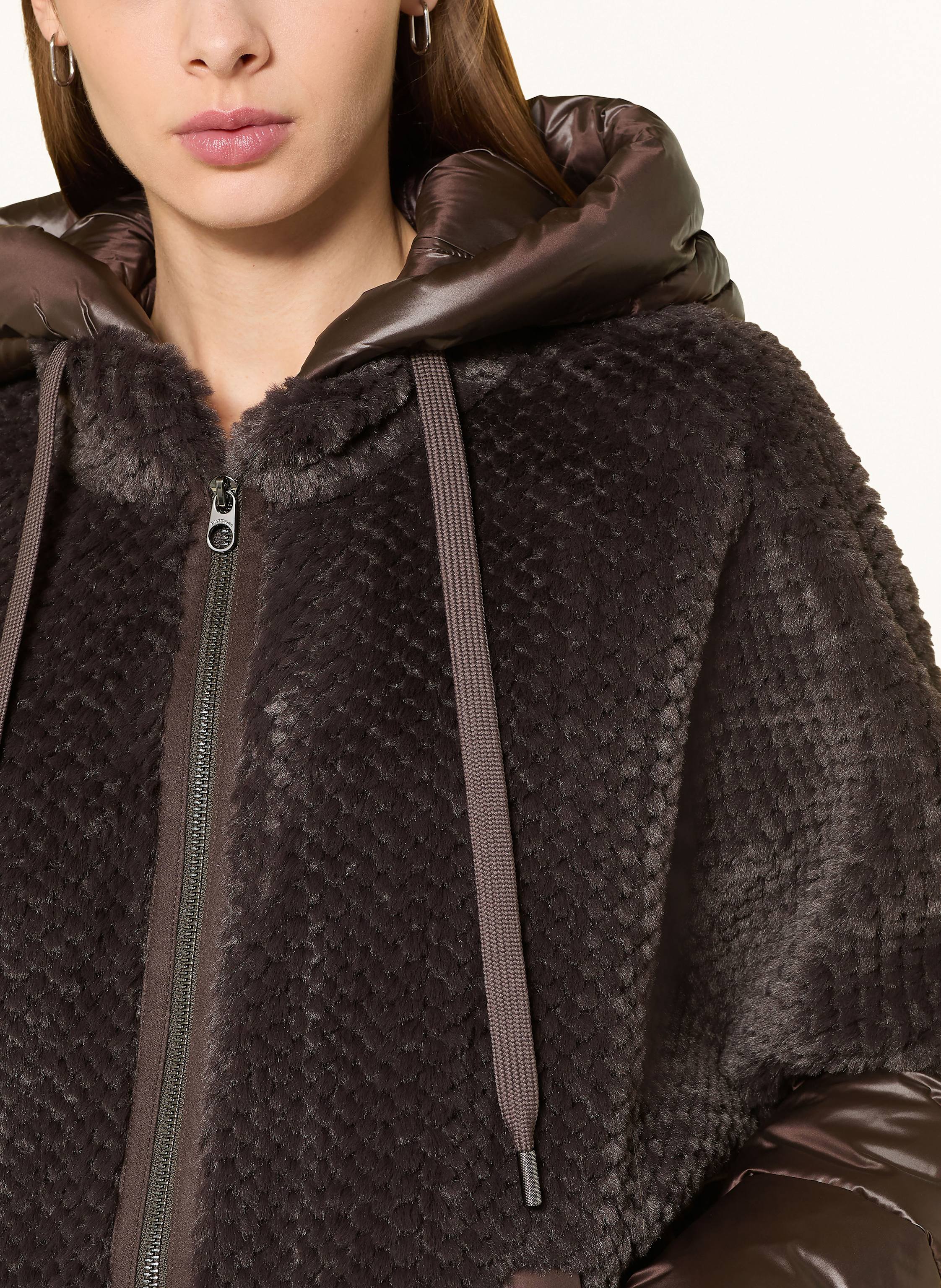 Thumbnail - Milestone Kunstpelz-Jacke Mswega Im Materialmix braun