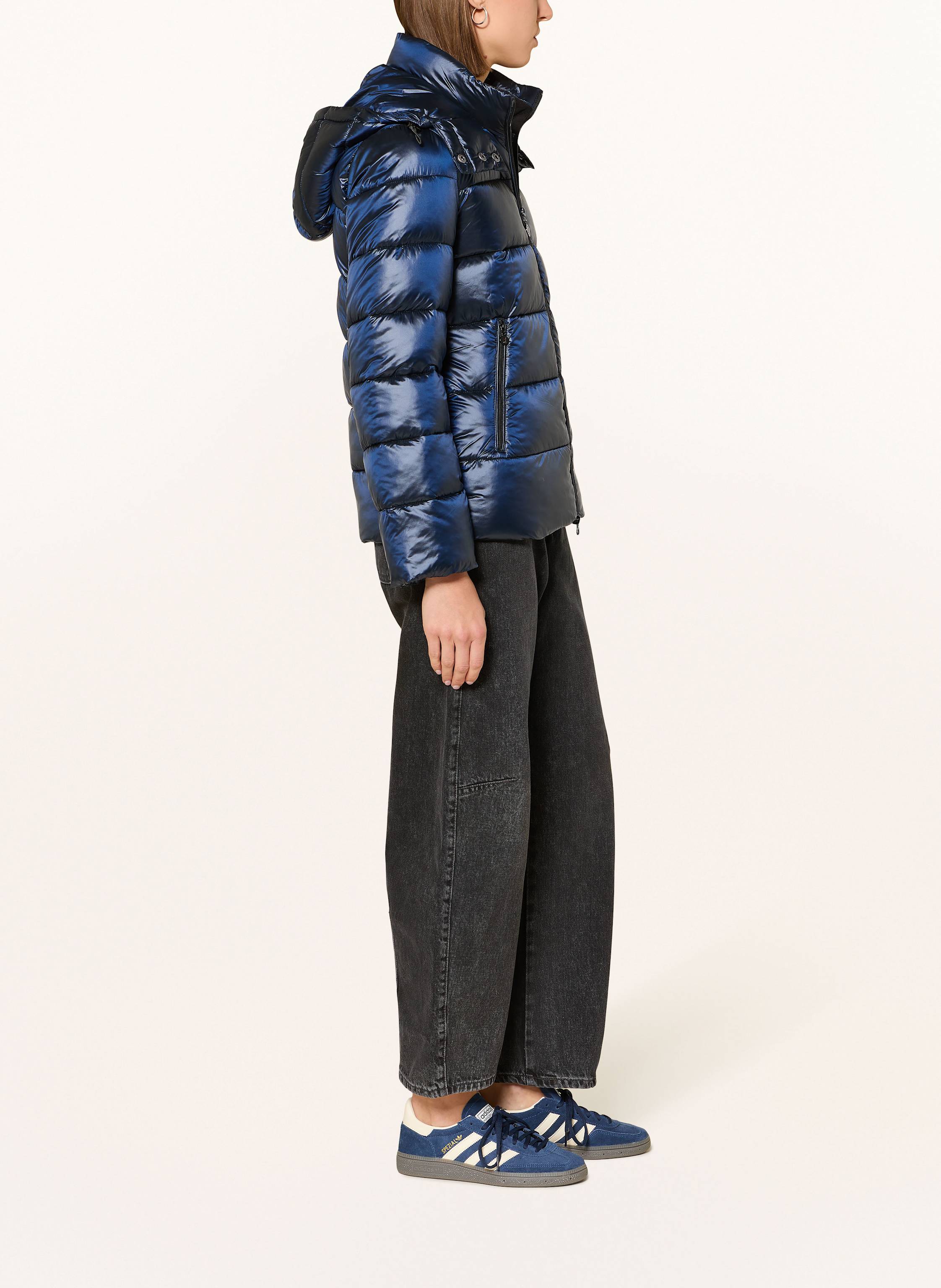 Thumbnail - Frieda & Freddies Steppjacke Anny Mit Abnehmbarer Kapuze blau