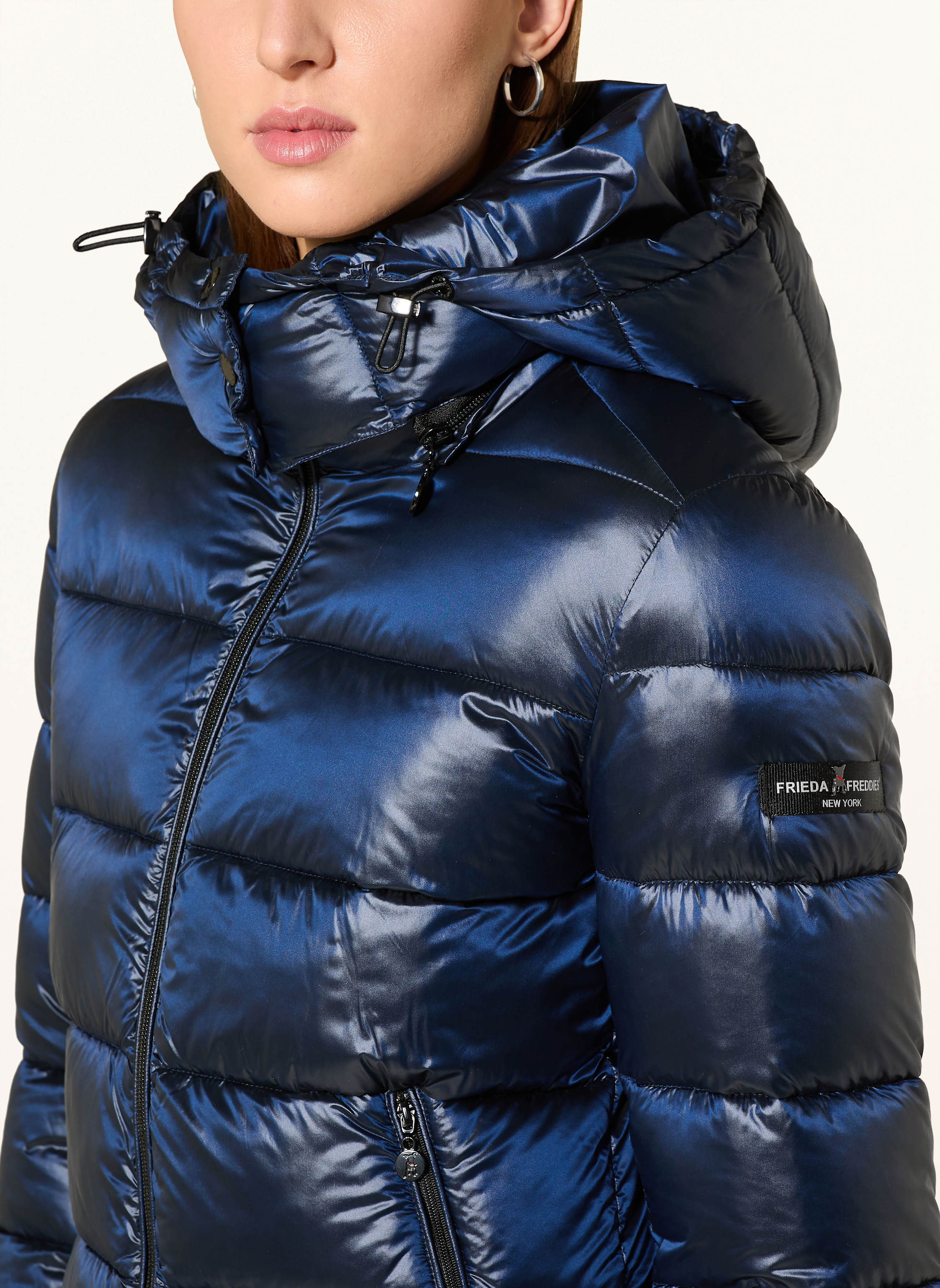 Thumbnail - Frieda & Freddies Steppjacke Anny Mit Abnehmbarer Kapuze blau