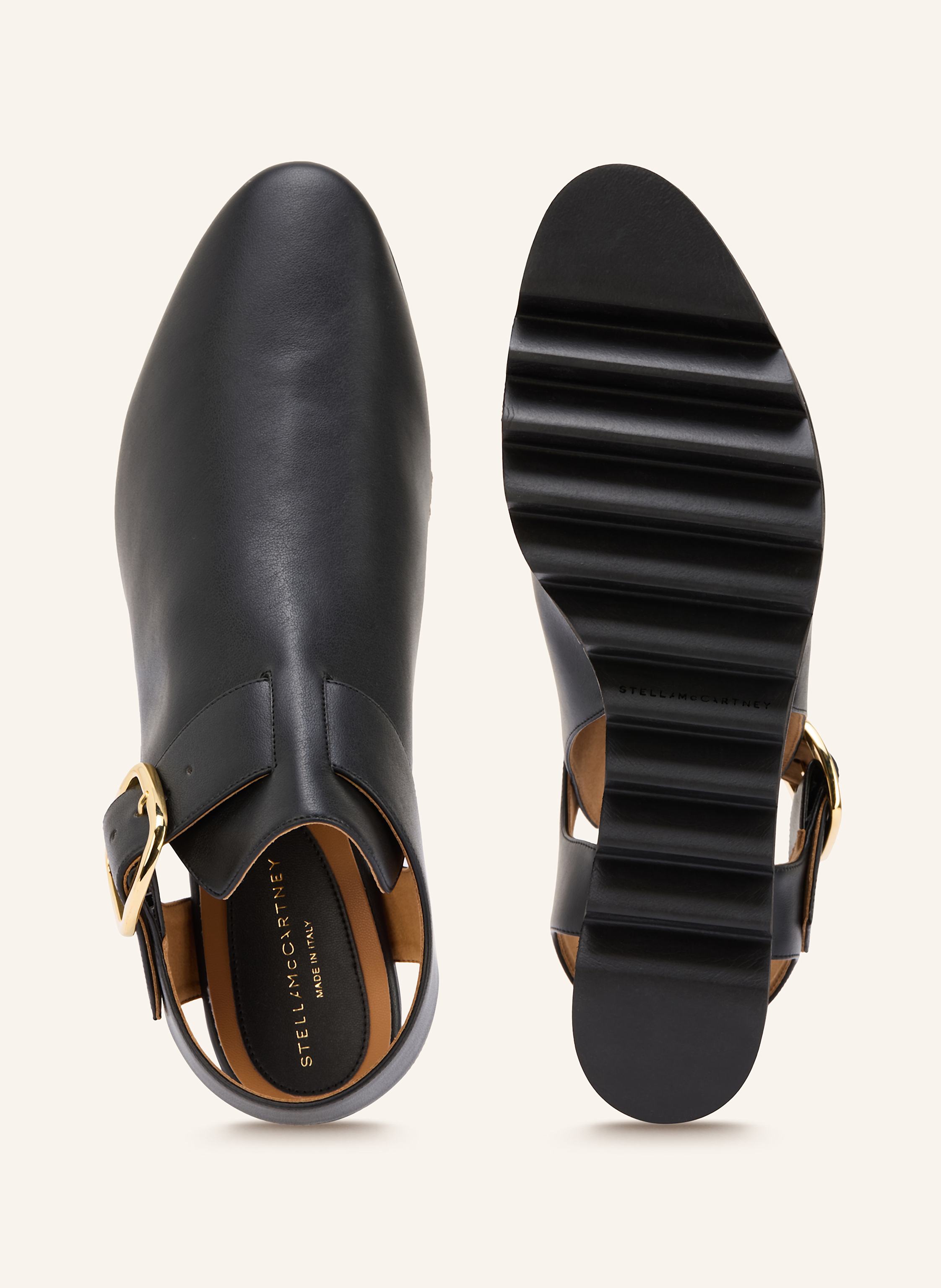 Thumbnail - Stella Mccartney Plateau-Wegdes Elyse Alter schwarz