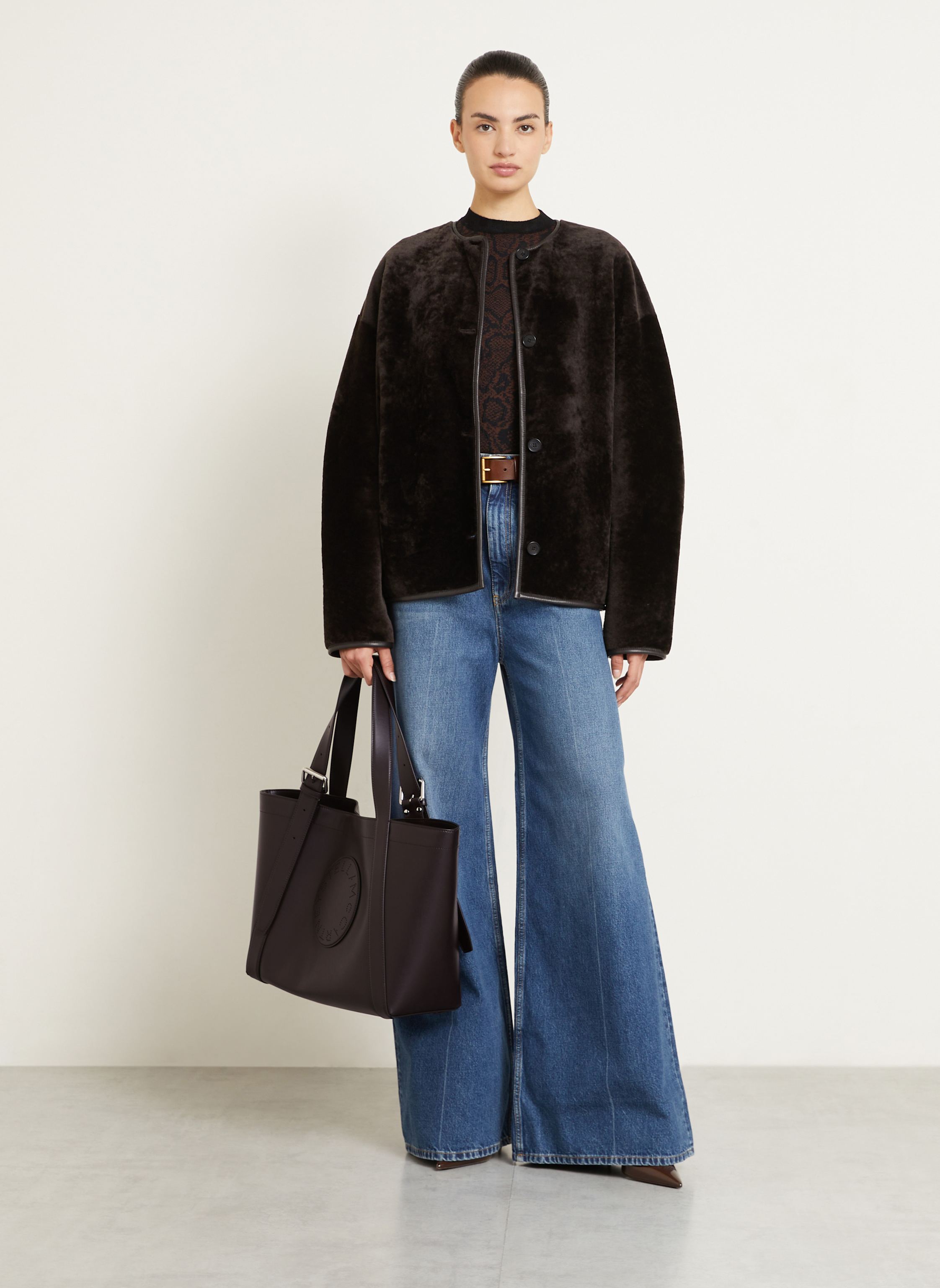 Thumbnail - Stella Mccartney Shopper Alter Mat braun