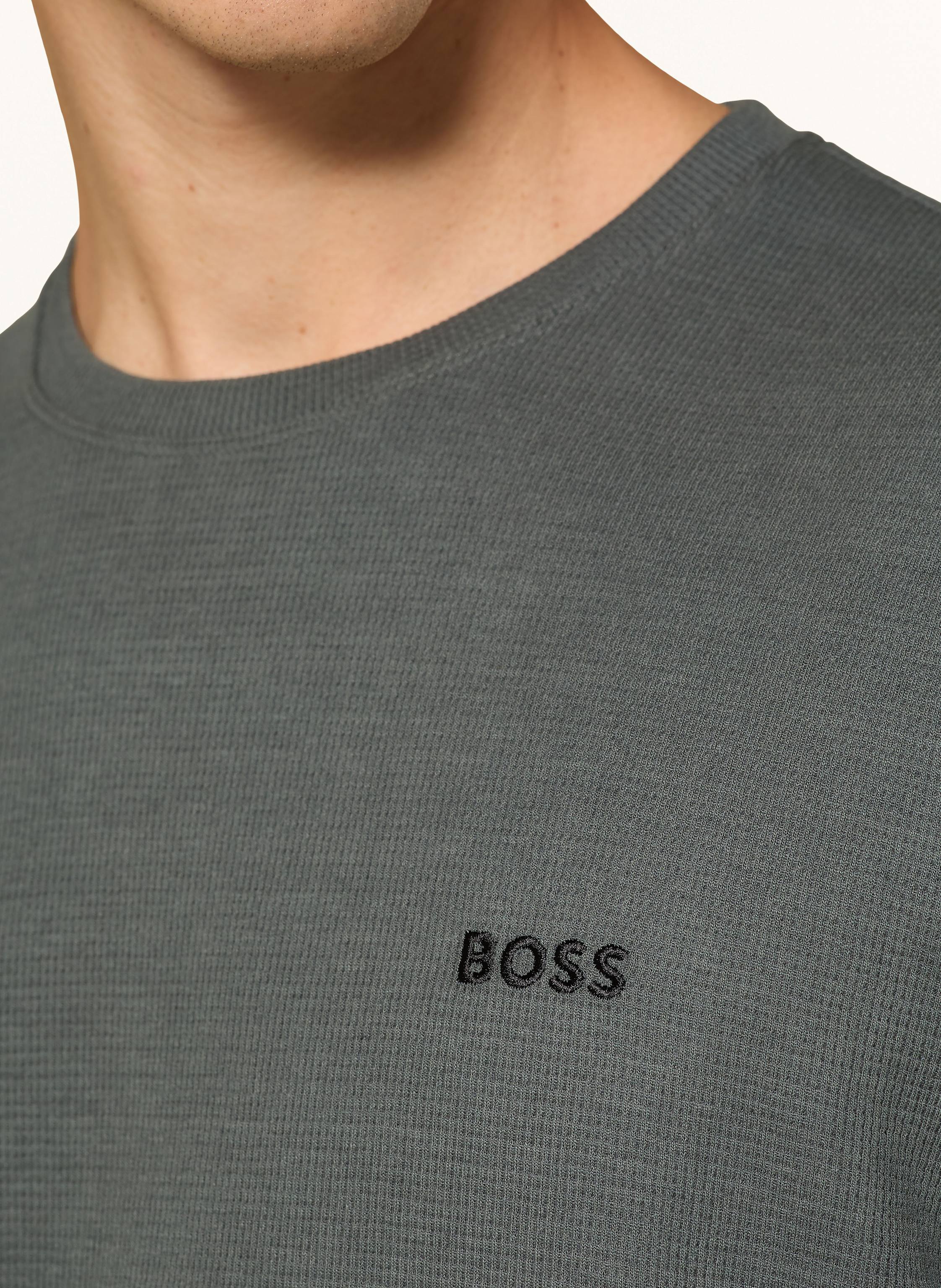 Thumbnail - Boss Schlafshirt Waffle gruen