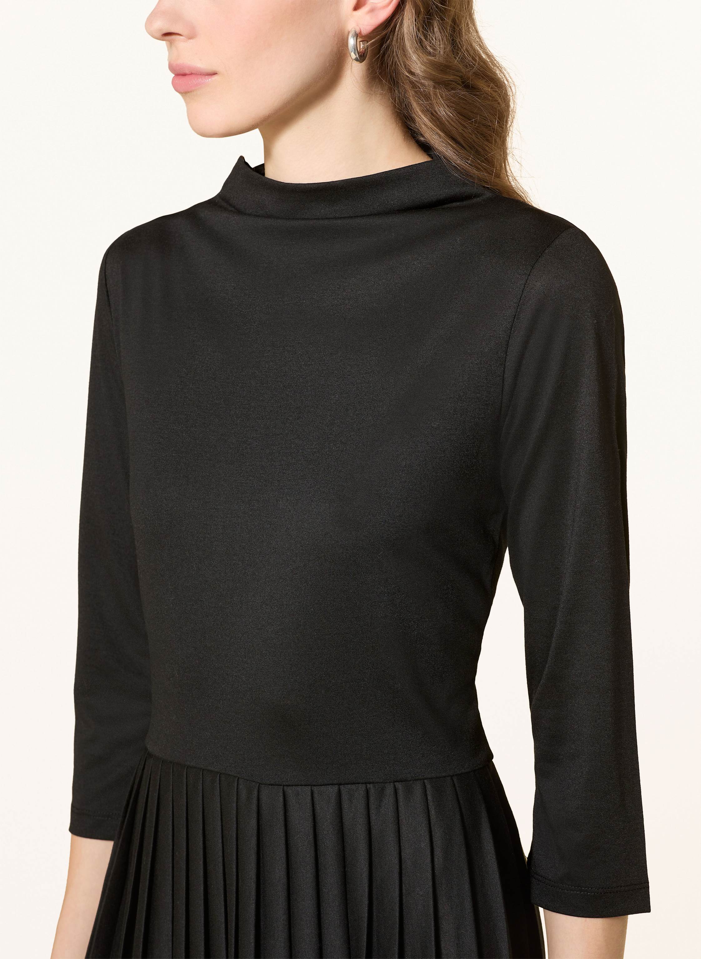 Thumbnail - More & More Jerseykleid Mit Plissees Und 3/4-Arm schwarz