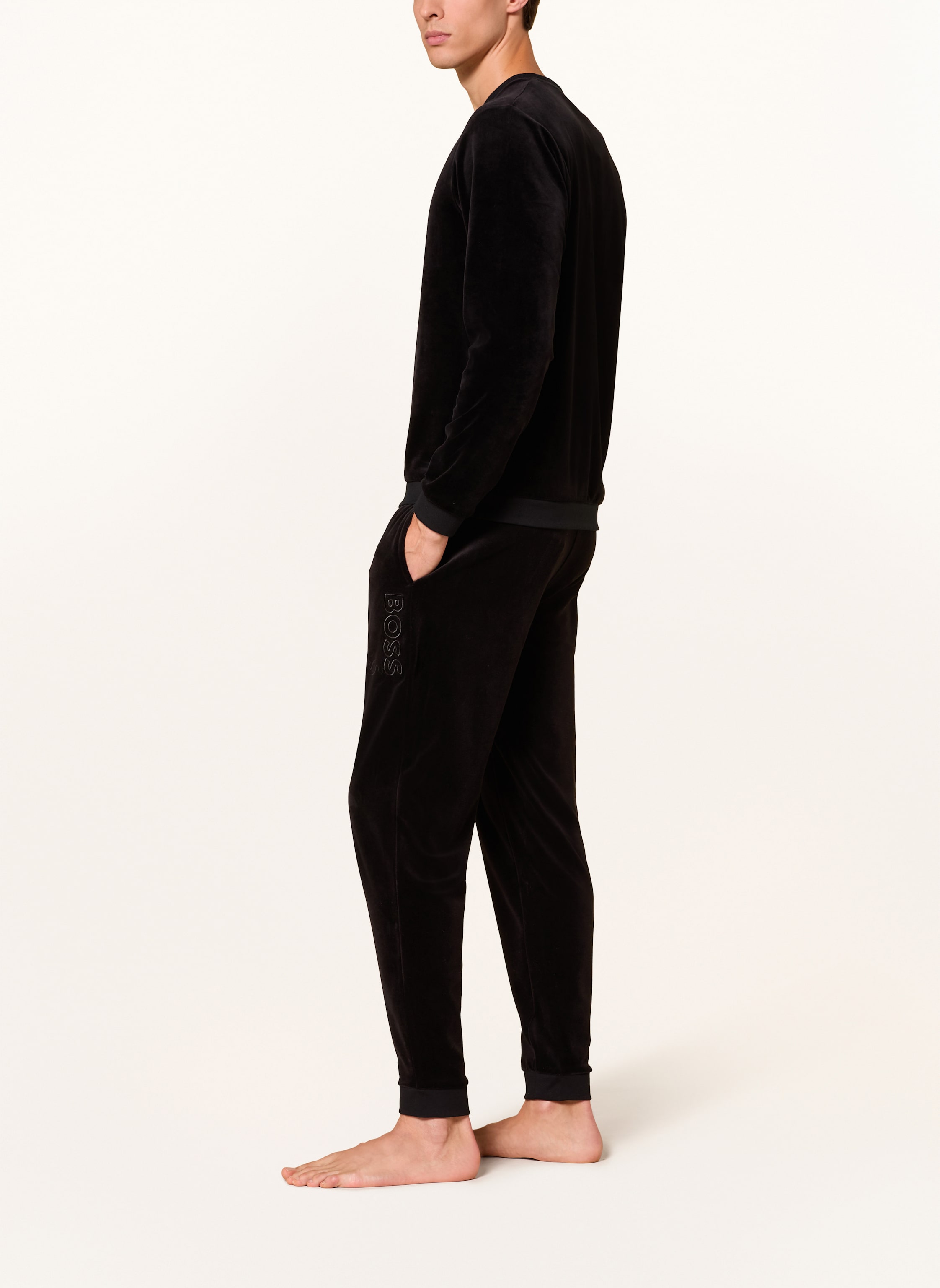 Thumbnail - Boss Lounge-Sweatpants Velour Aus Nicki schwarz