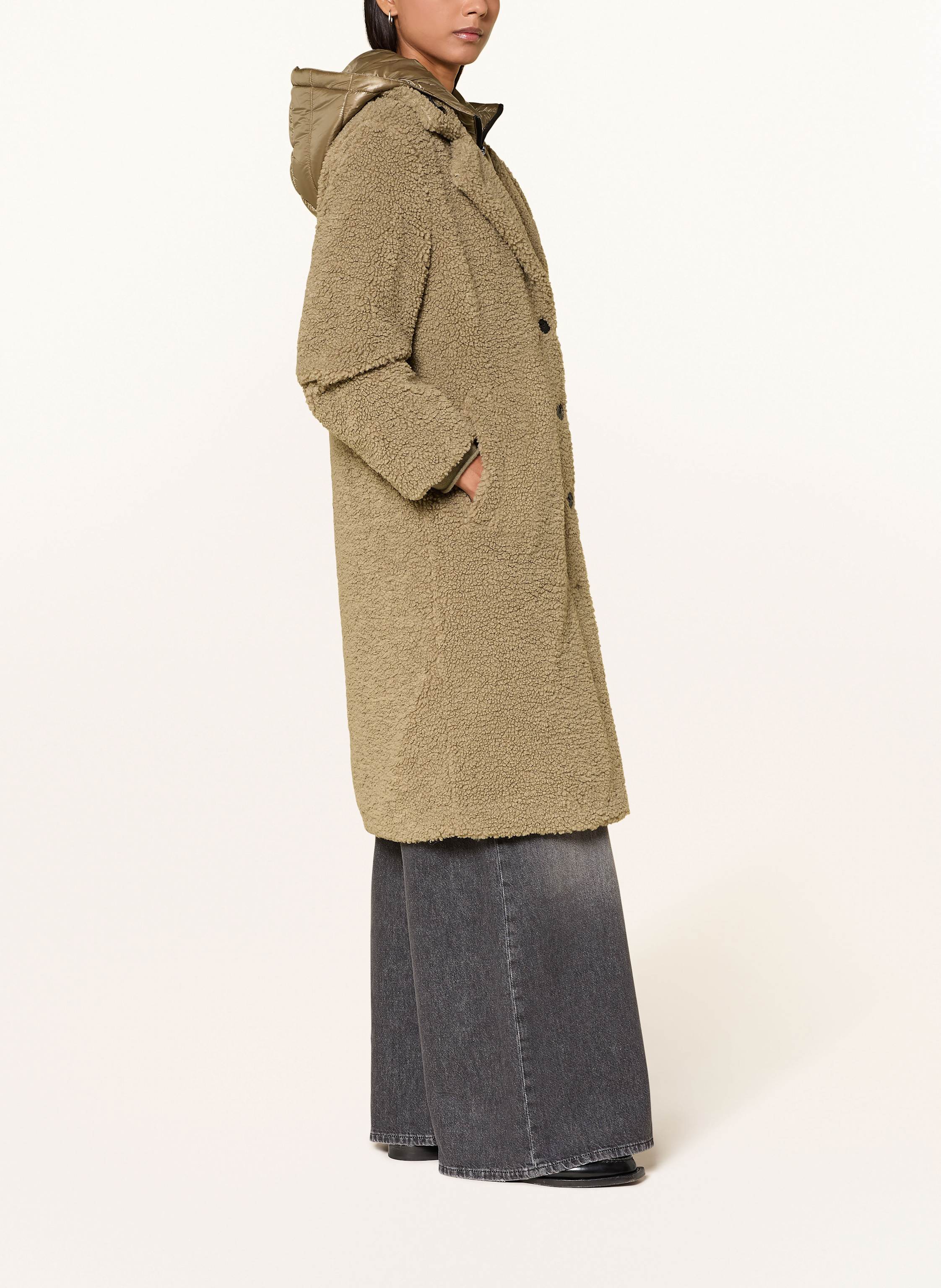 Thumbnail - Frieda & Freddies Teddyfell-Mantel Ginez gruen