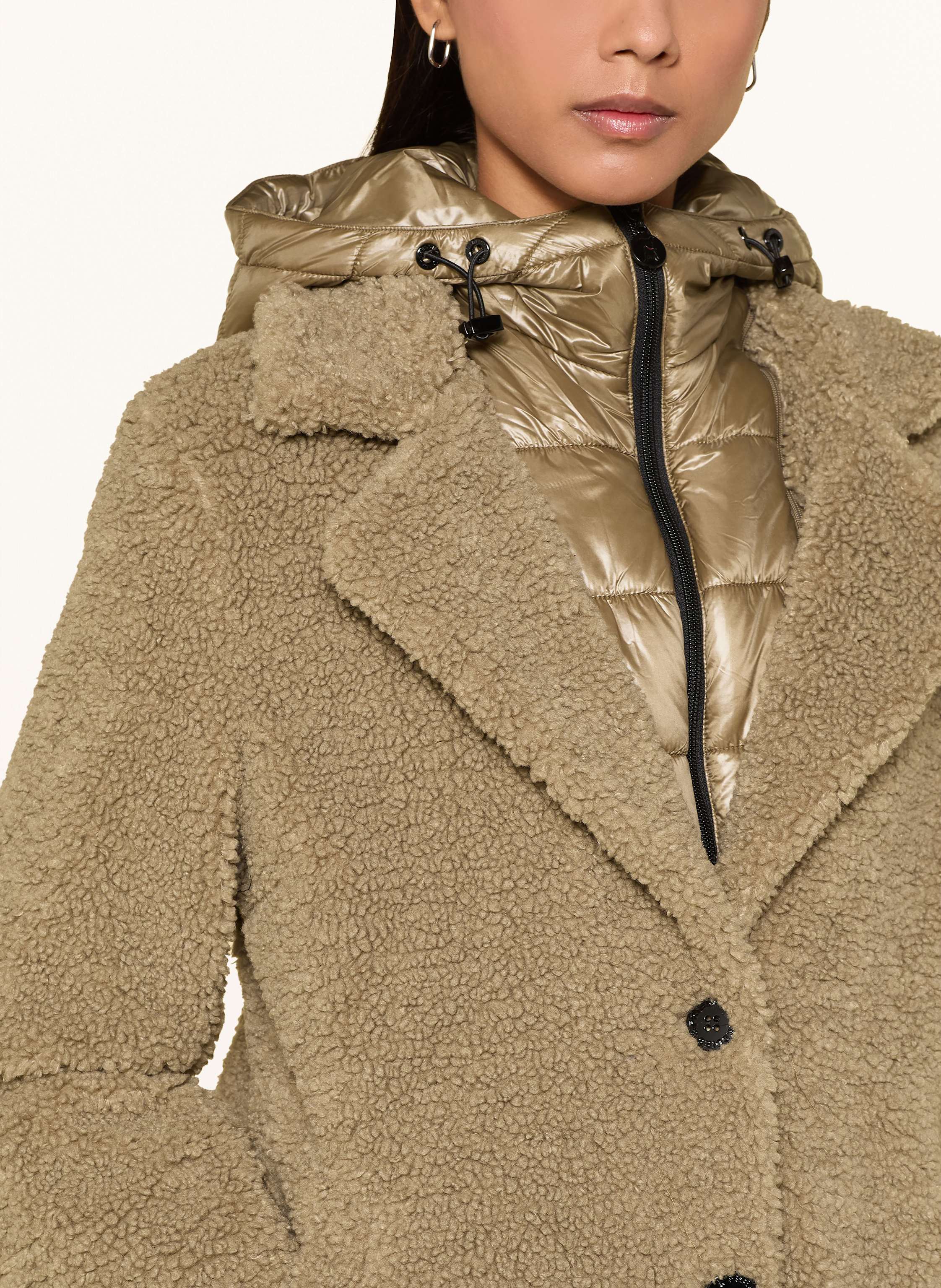 Thumbnail - Frieda & Freddies Teddyfell-Mantel Ginez gruen