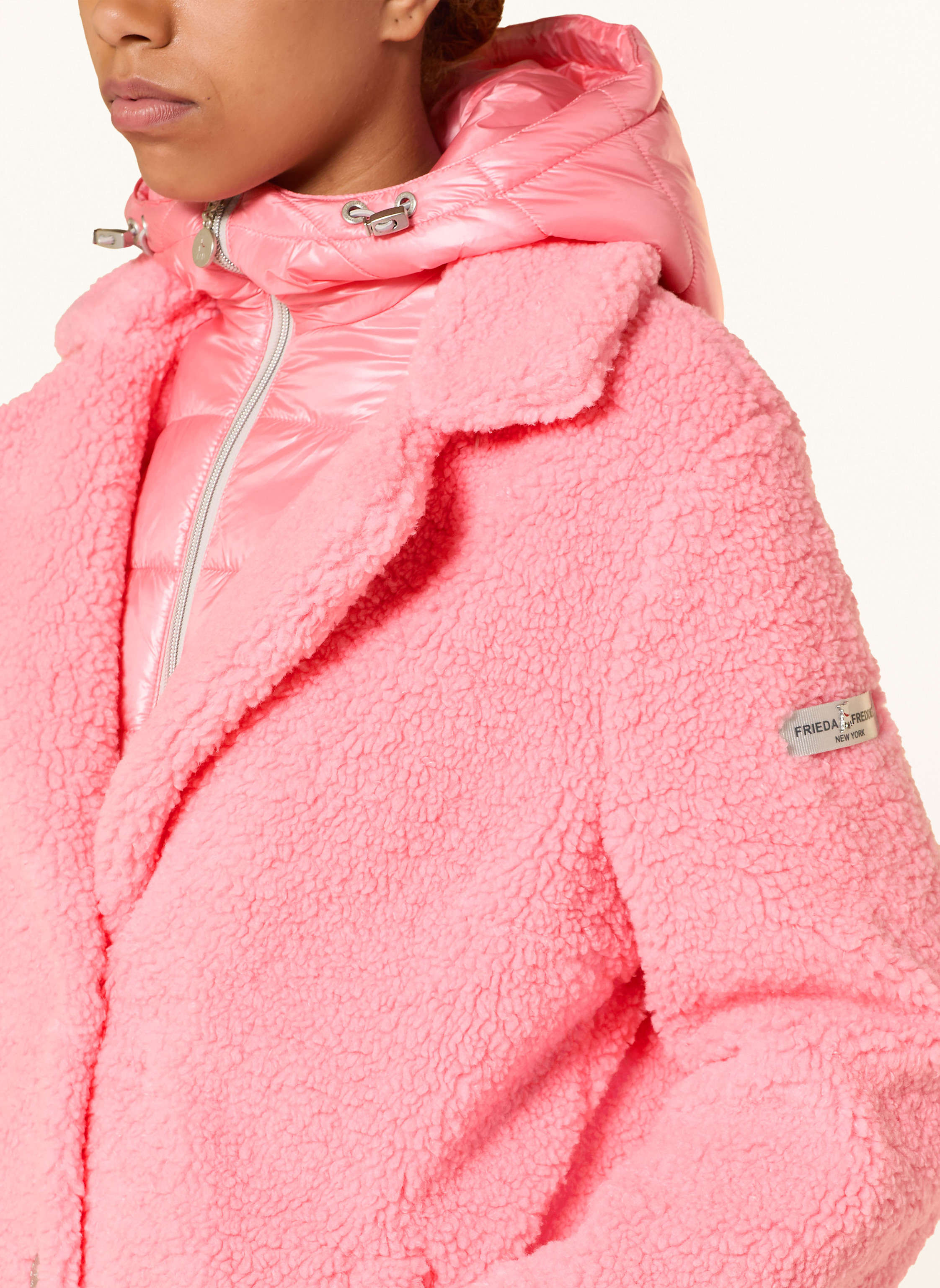 Thumbnail - Frieda & Freddies Teddyfell-Mantel Ginez pink