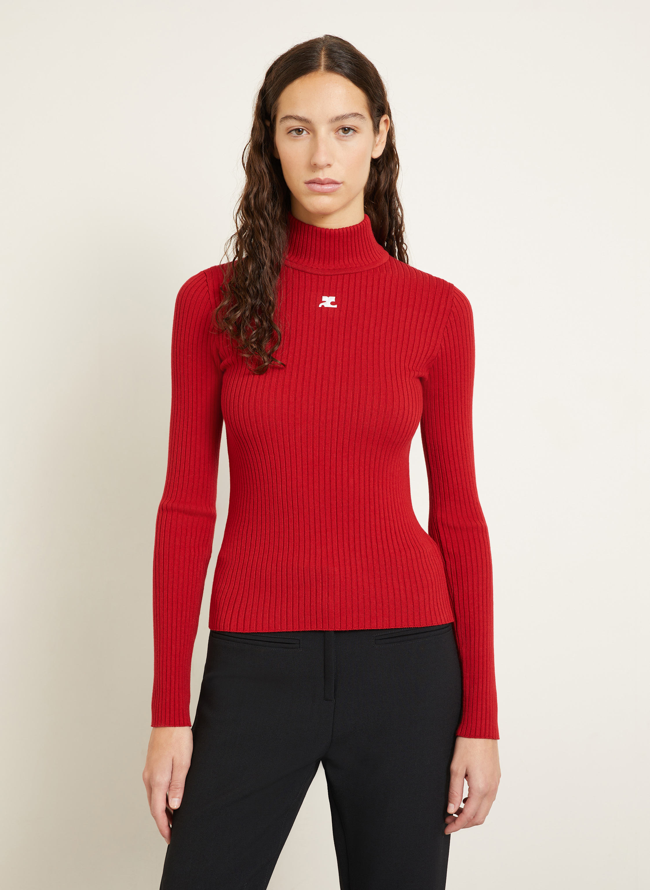 Thumbnail - Courrèges Pullover rot