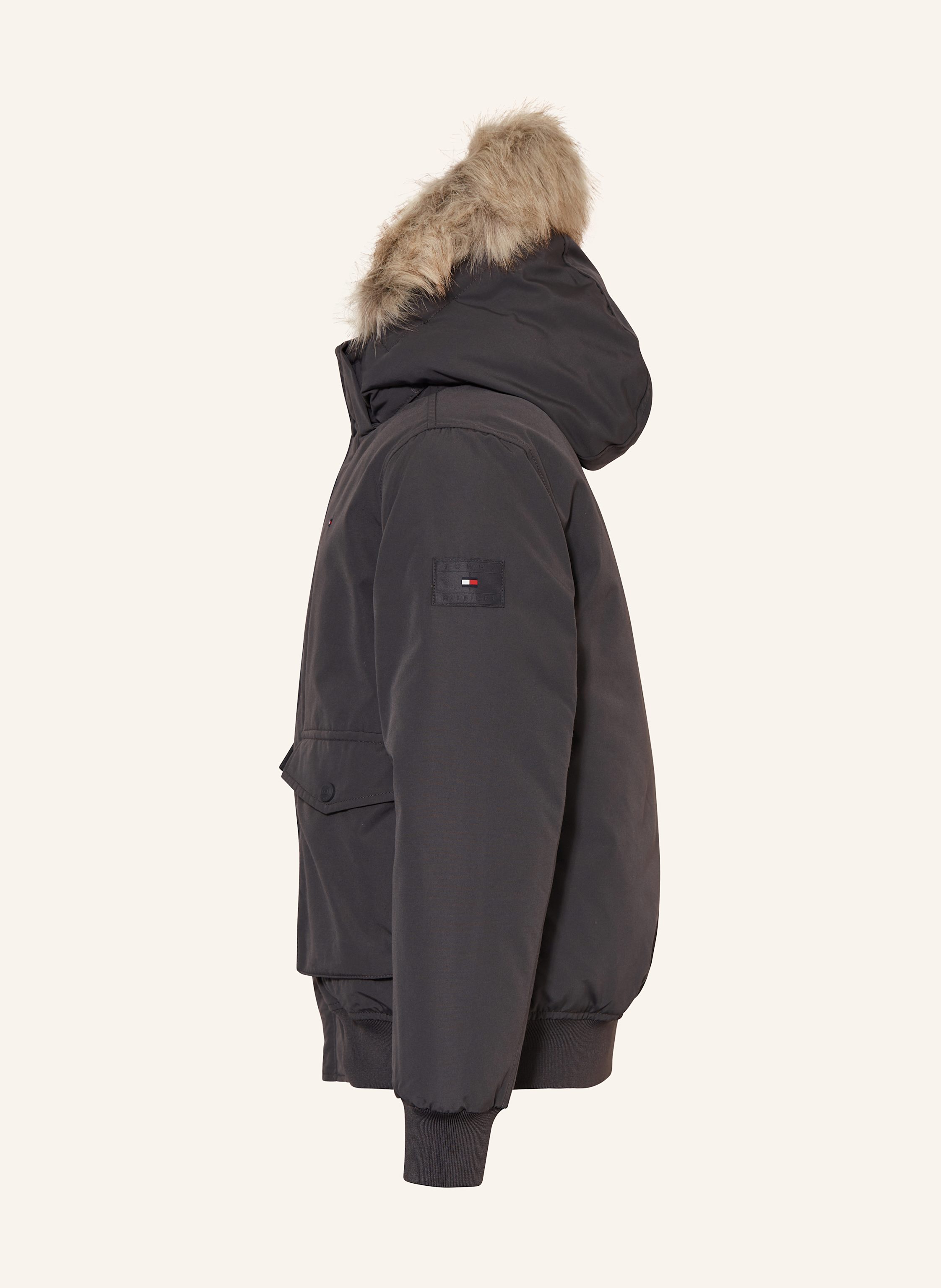 Thumbnail - Tommy Hilfiger Jacke Mit Abnehmbarer Kapuze schwarz