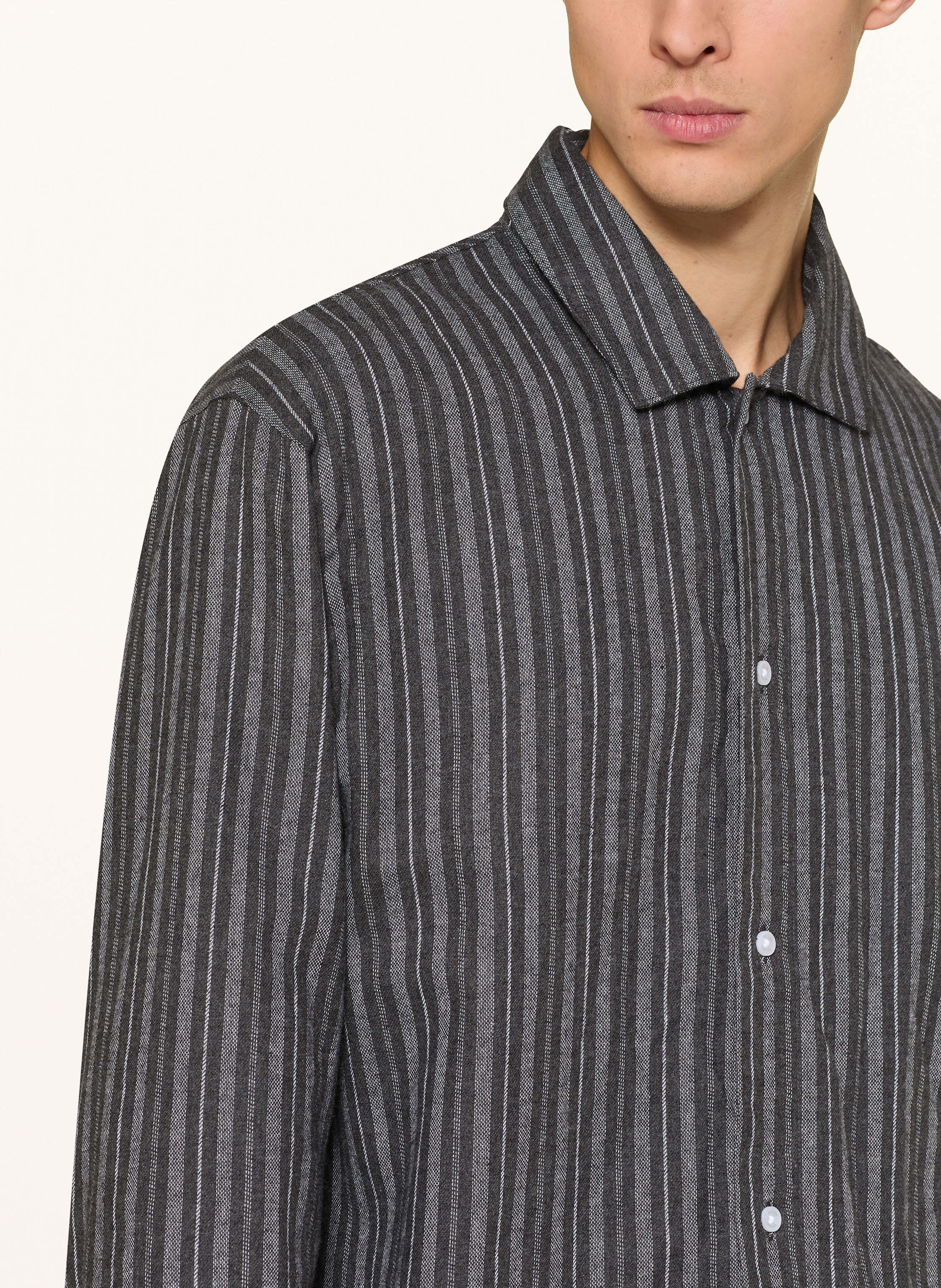 Thumbnail - Calvin Klein Schlafshirt Flannel Sleep Aus Flanell grau