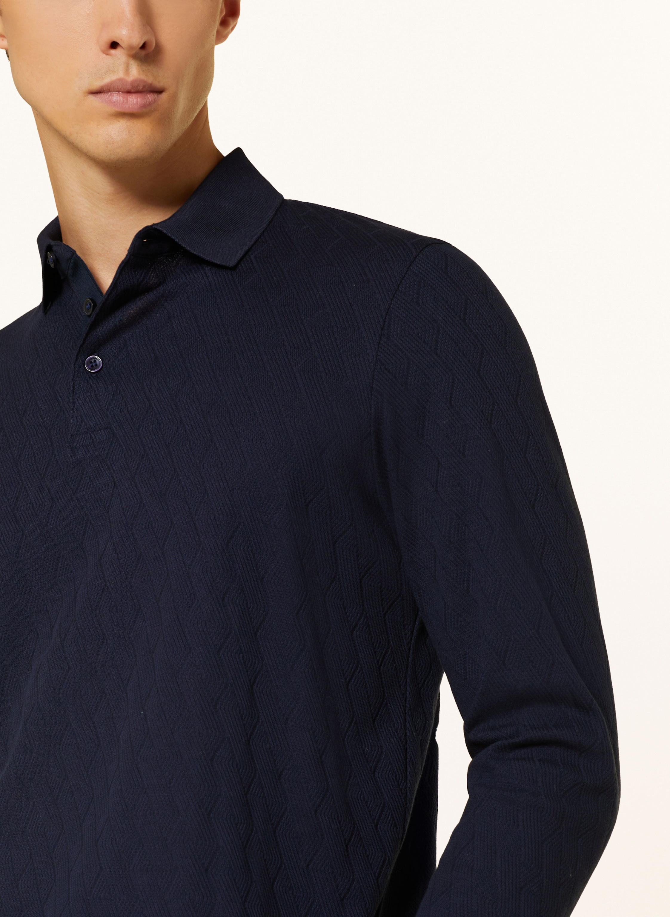 Thumbnail - Joop! Strick-Poloshirt Bryson blau