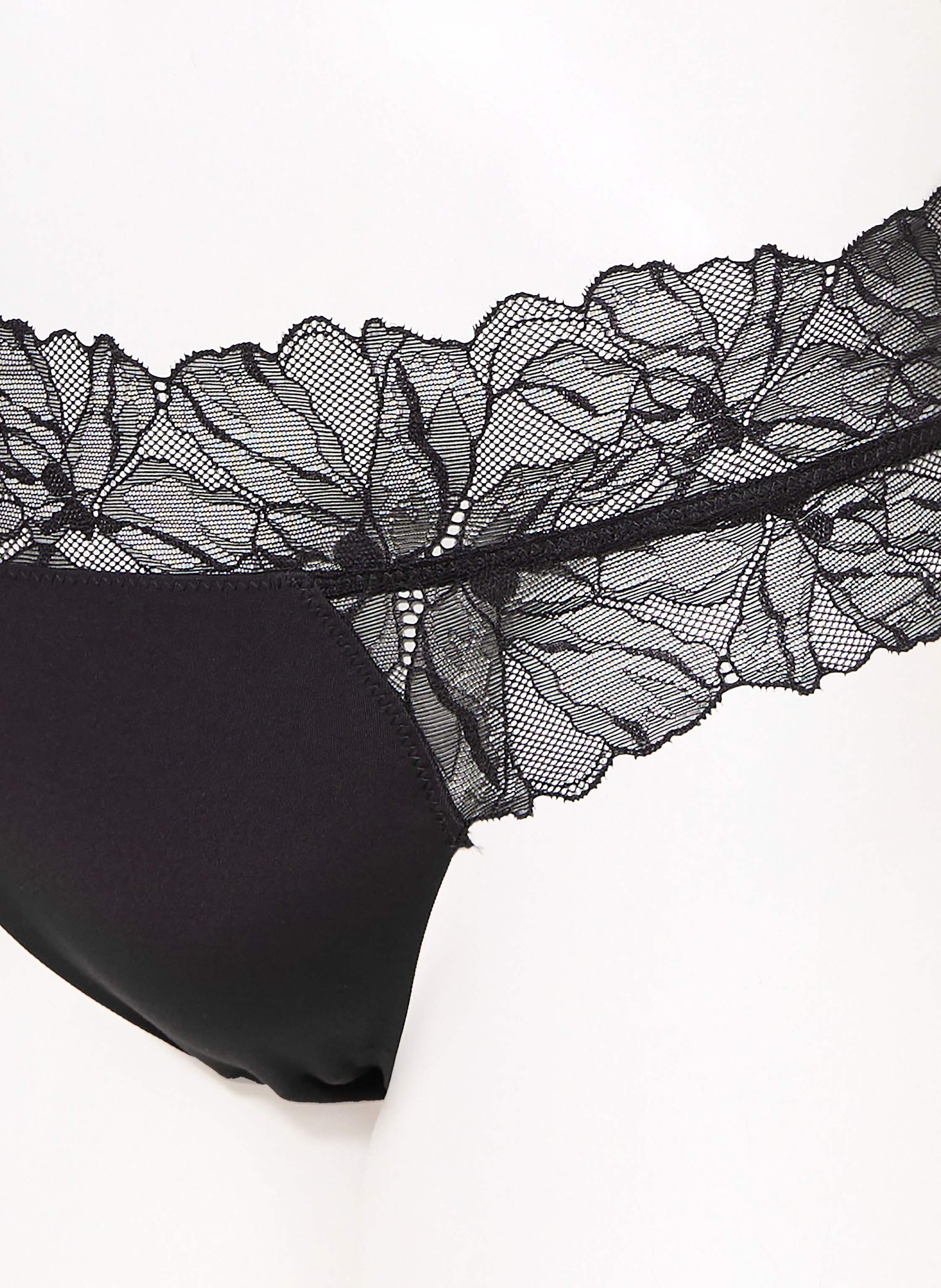 Thumbnail - Calvin Klein String Perfectly Fit Lace schwarz