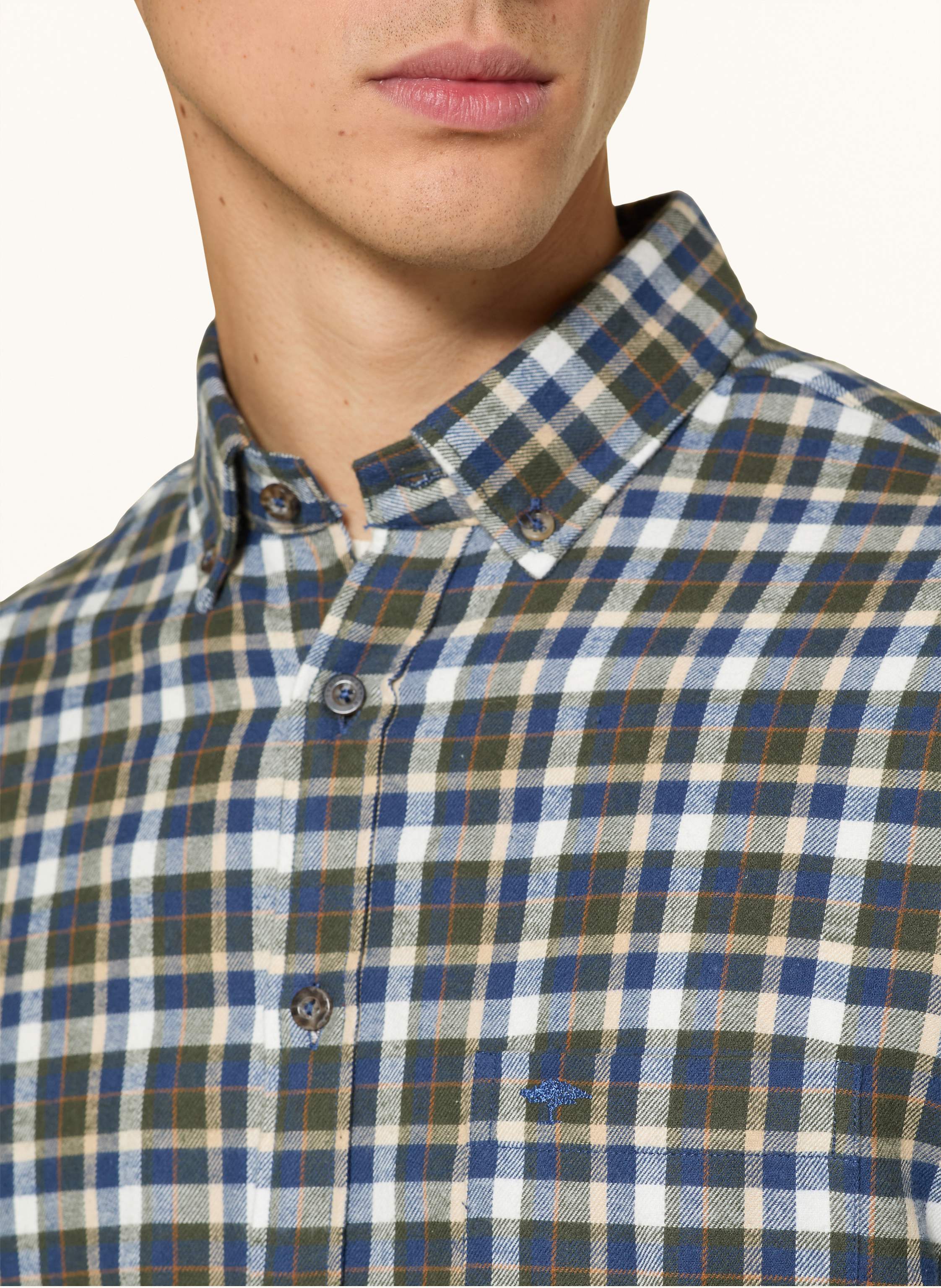 Thumbnail - Fynch-Hatton Flanellhemd Casual Fit gruen