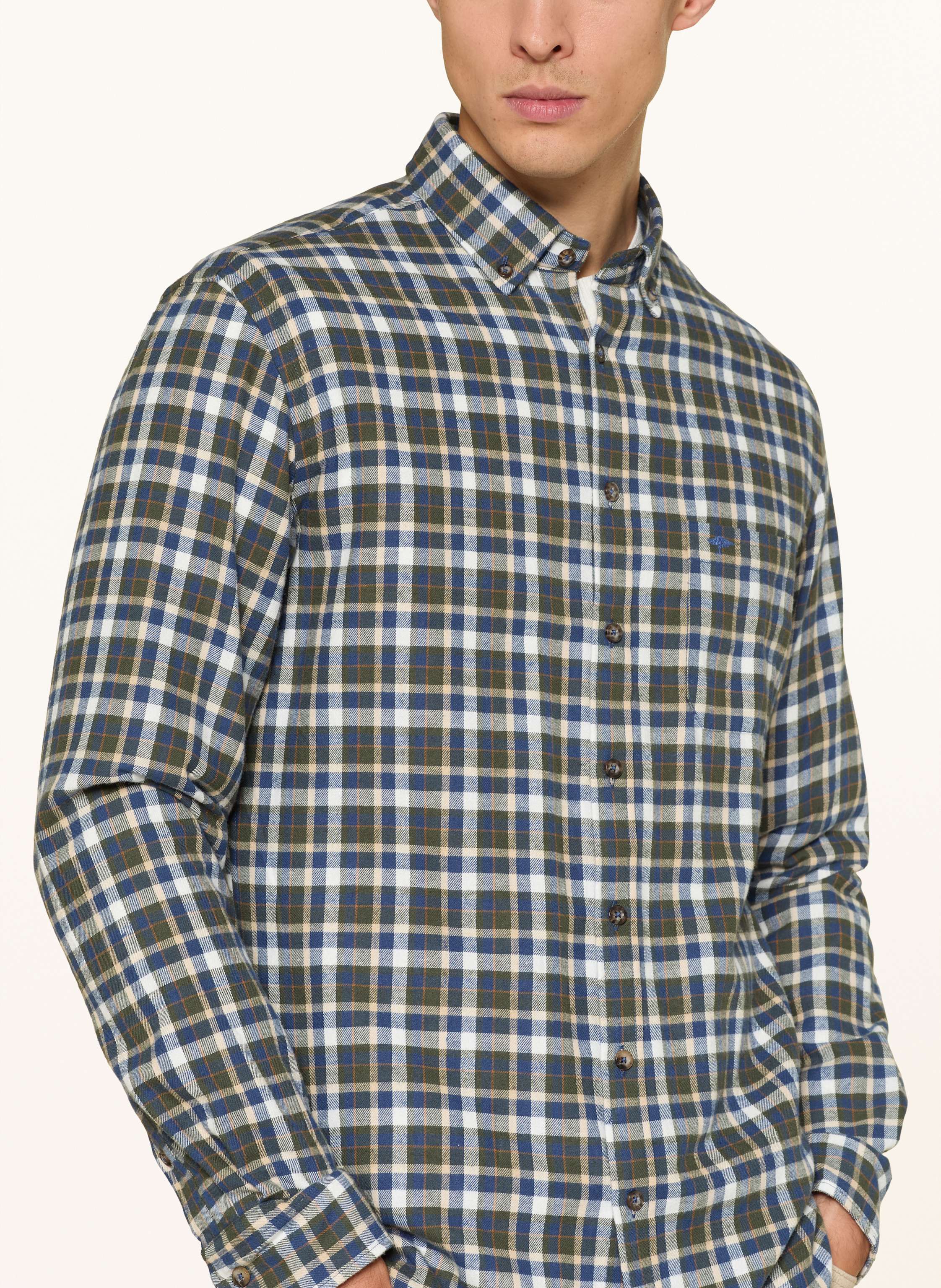 Thumbnail - Fynch-Hatton Flanellhemd Casual Fit gruen