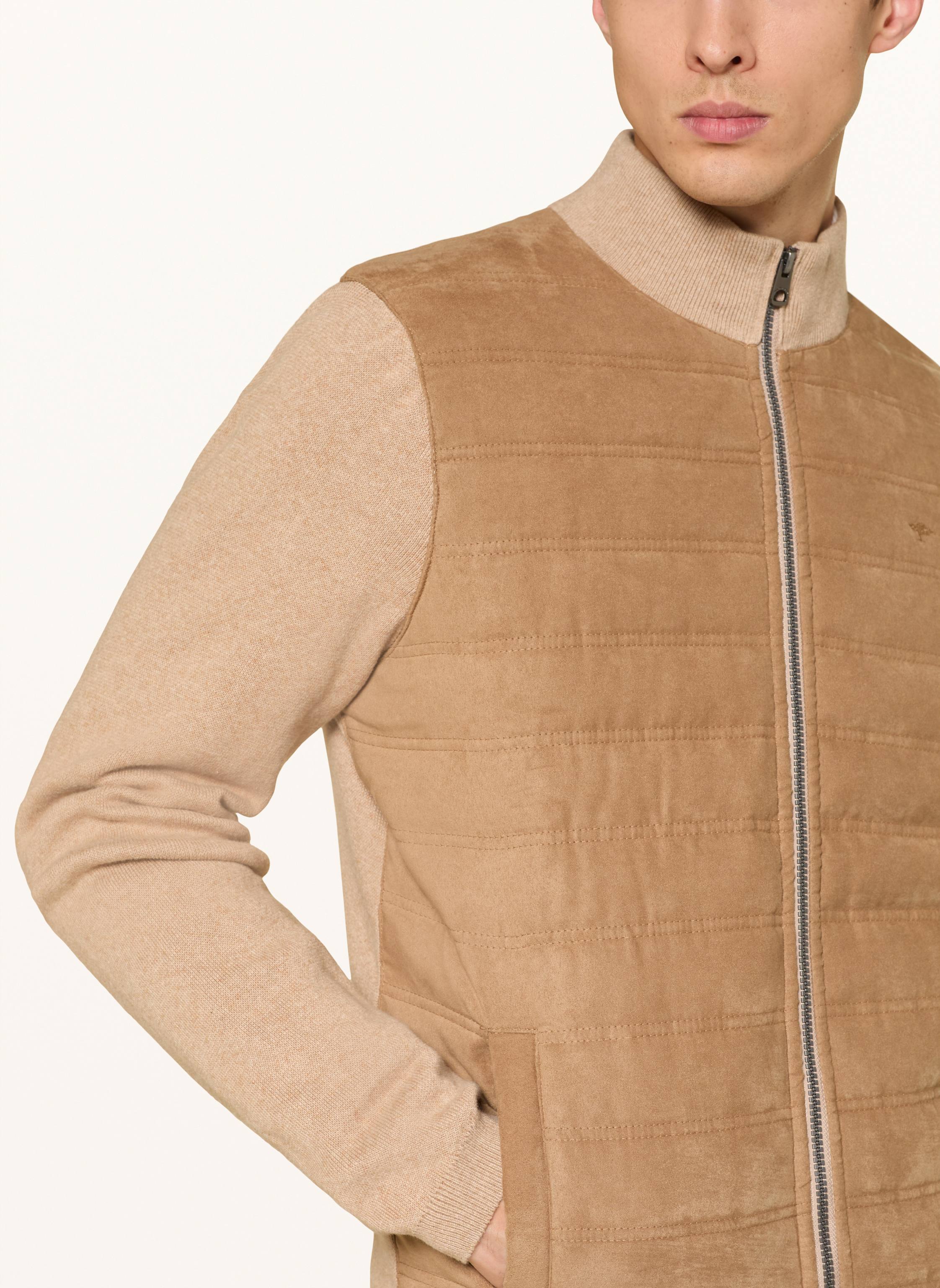 Thumbnail - Fynch-Hatton Strickjacke Im Materialmix braun