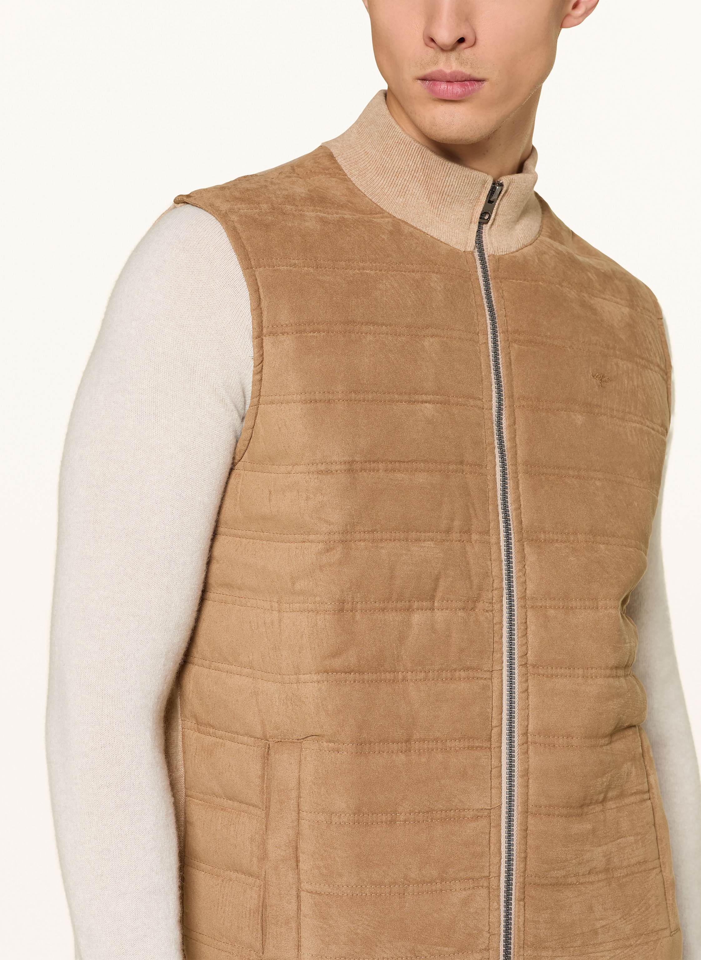 Thumbnail - Fynch-Hatton Weste Im Materialmix braun