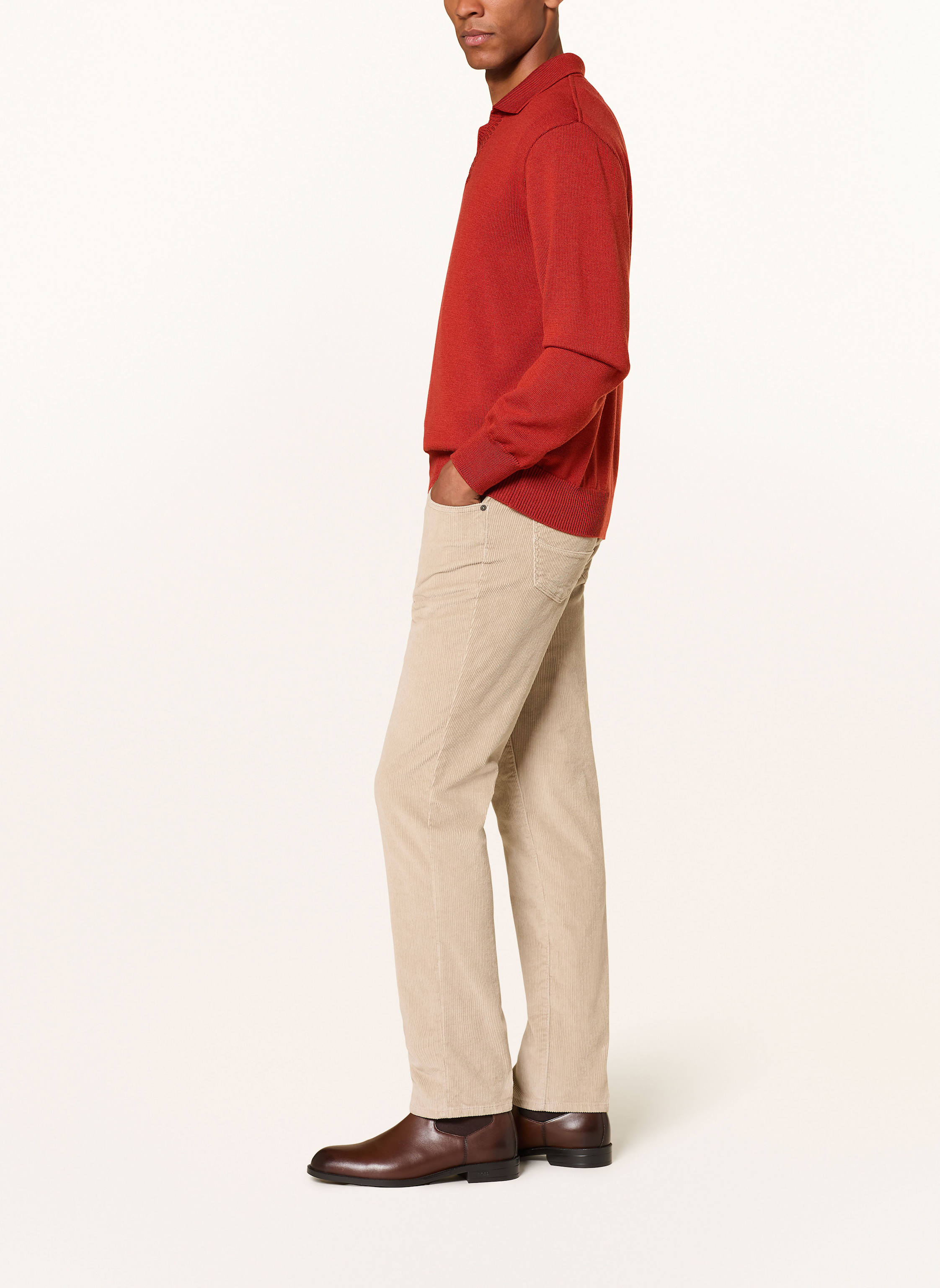 Thumbnail - Brax Cordhose Cadiz Straight Fit beige