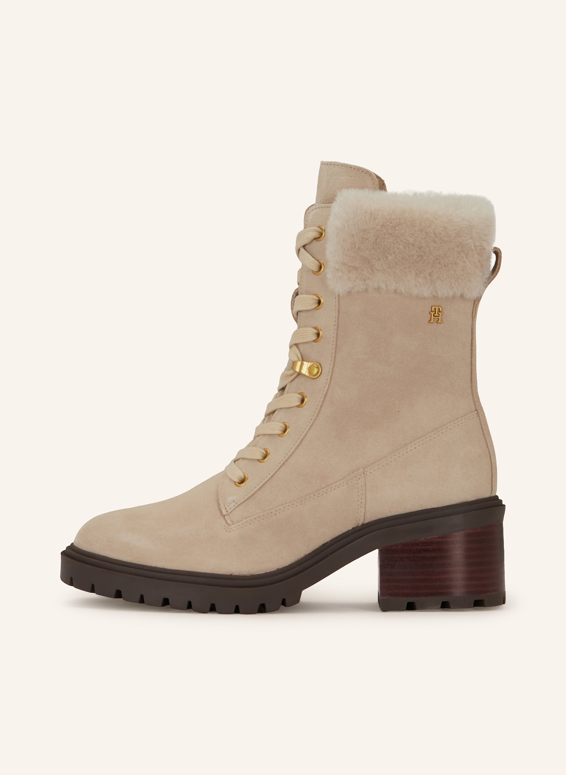 Thumbnail - Tommy Hilfiger Schnürstiefel beige