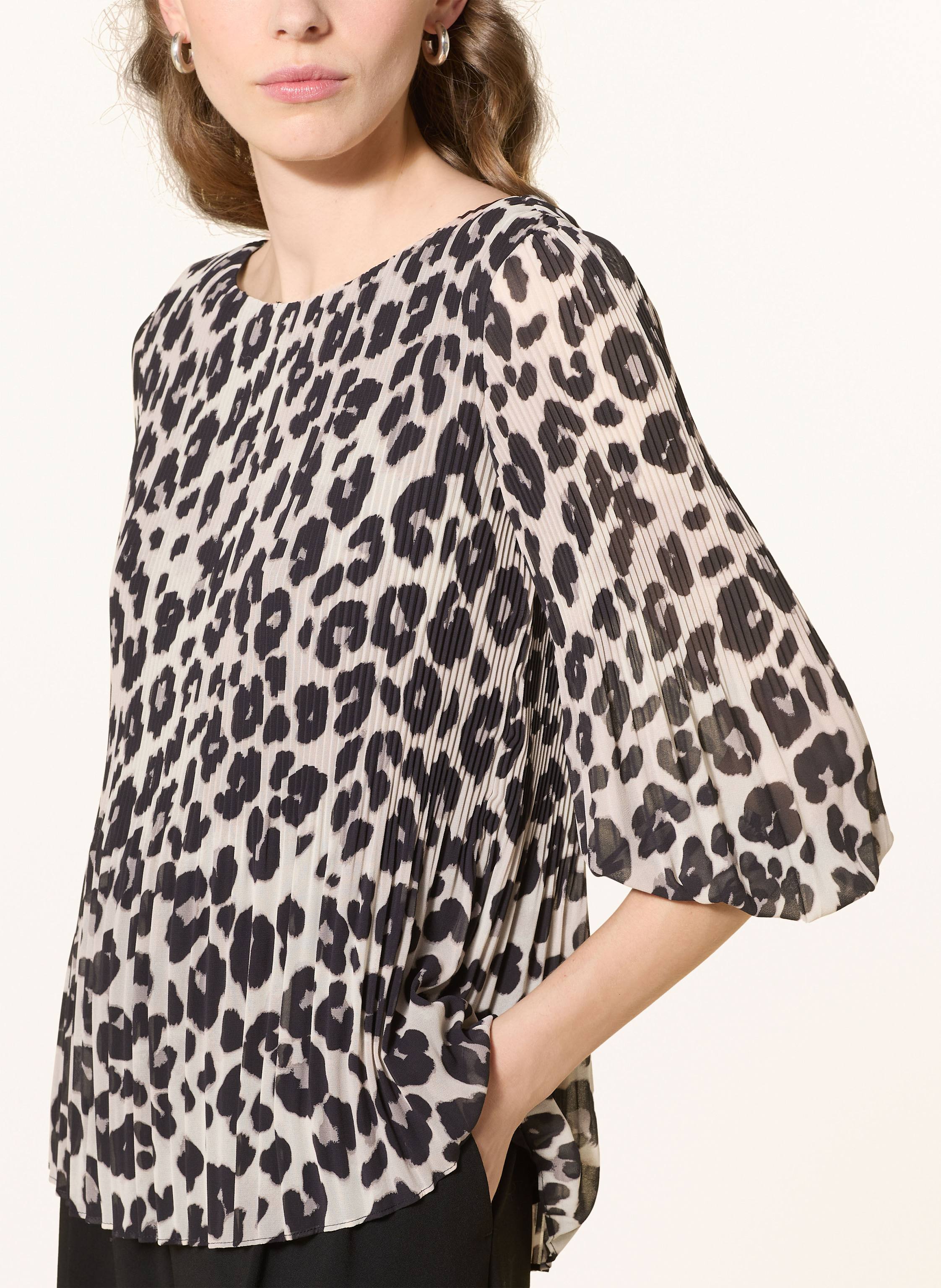 Thumbnail - S.Oliver Black Label Blusenshirt Mit Plissees Und 3/4-Arm grau