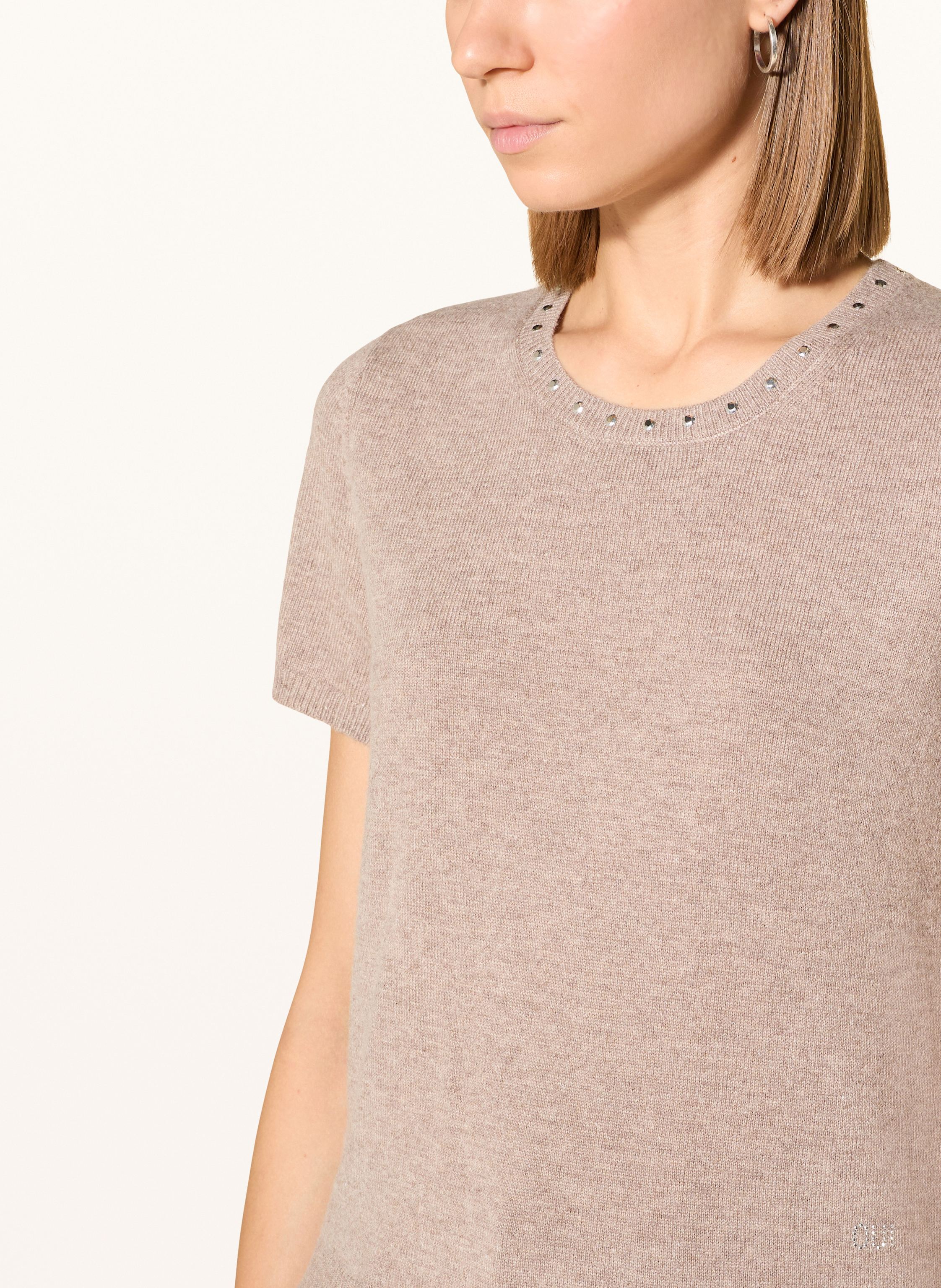 Thumbnail - Oui Strickshirt Mit Nieten braun