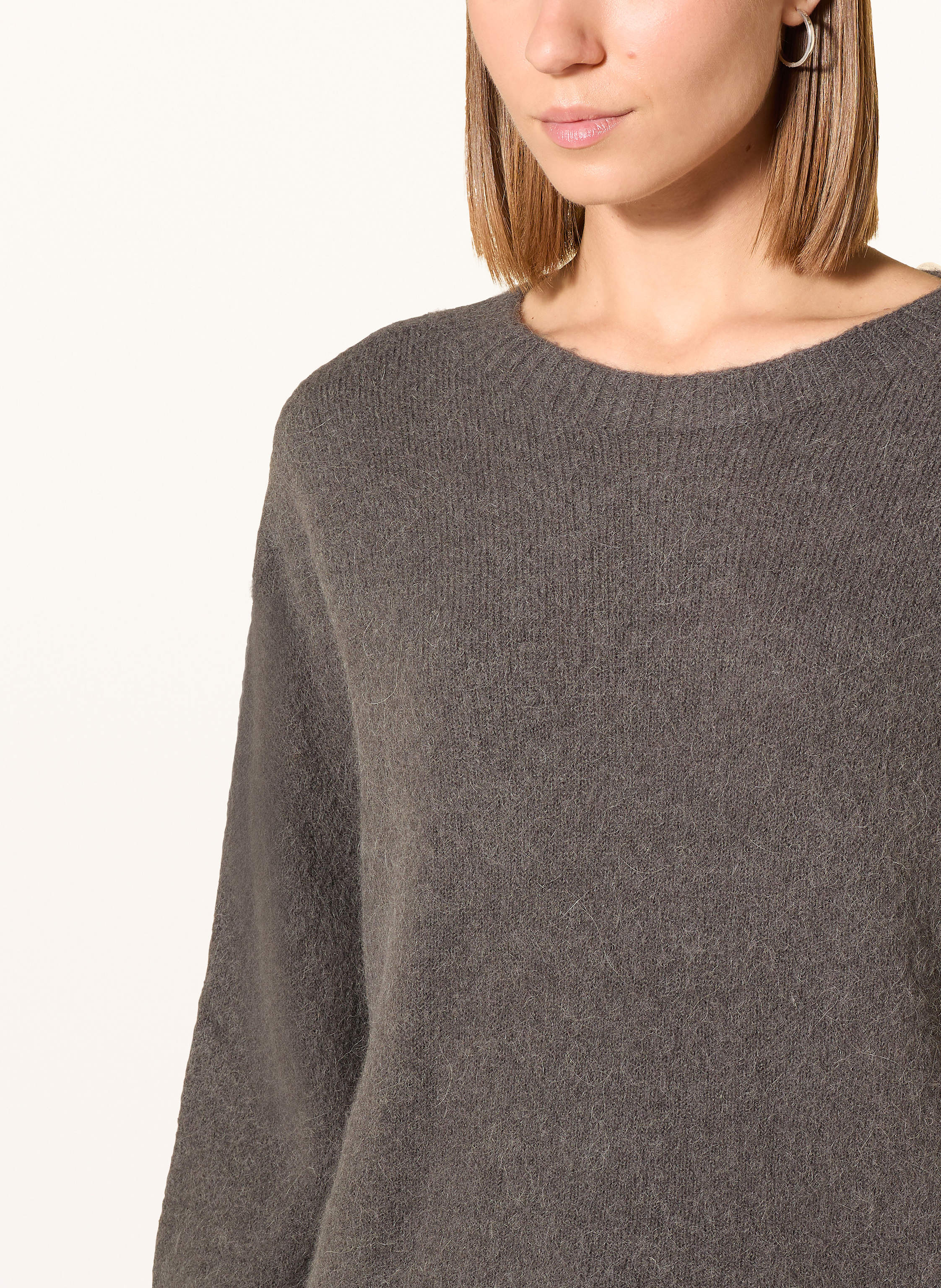 Thumbnail - Oui Pullover Mit 3/4-Arm braun