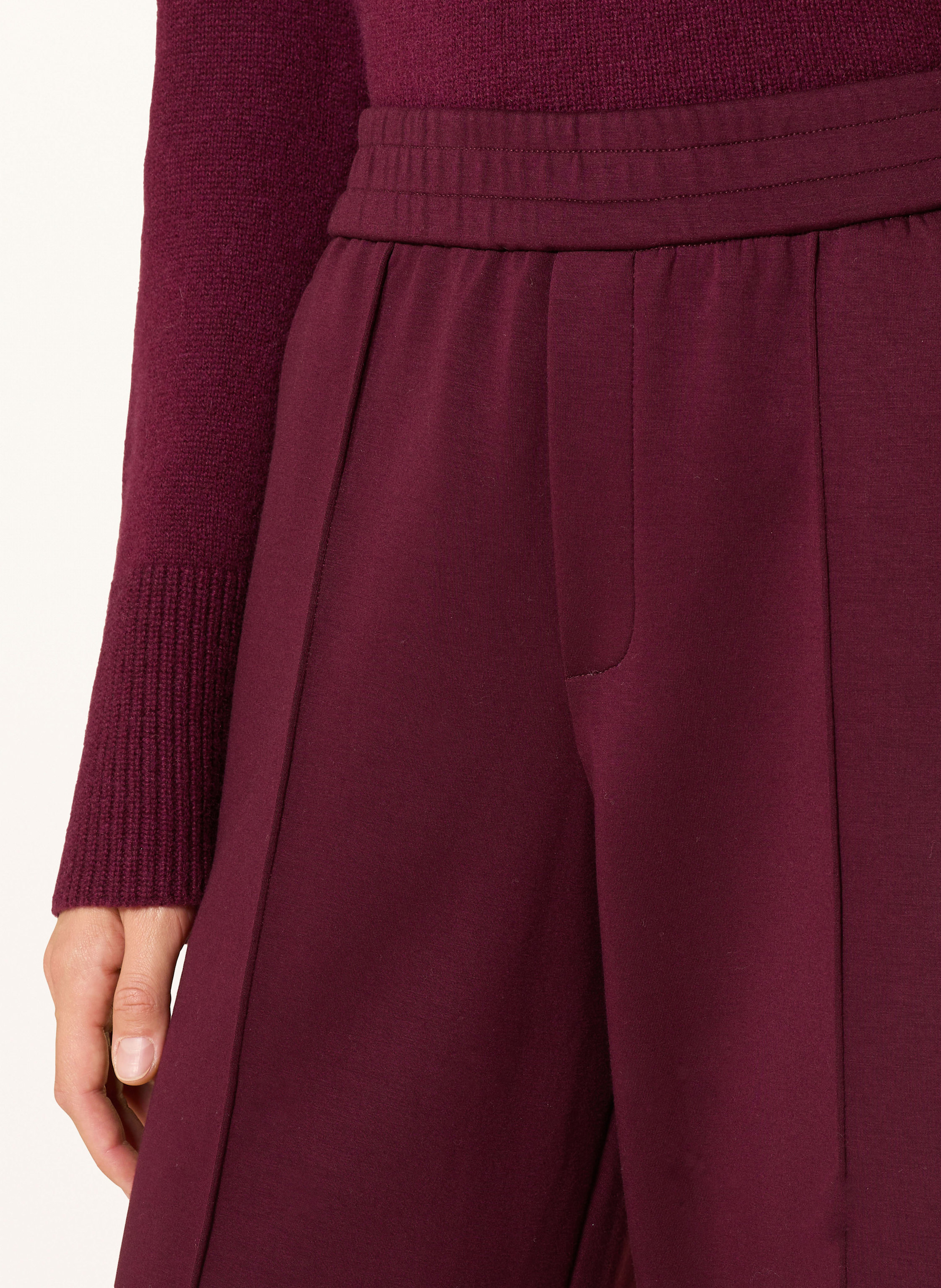 Thumbnail - Oui Sweatpants Mit Galonstreifen rot