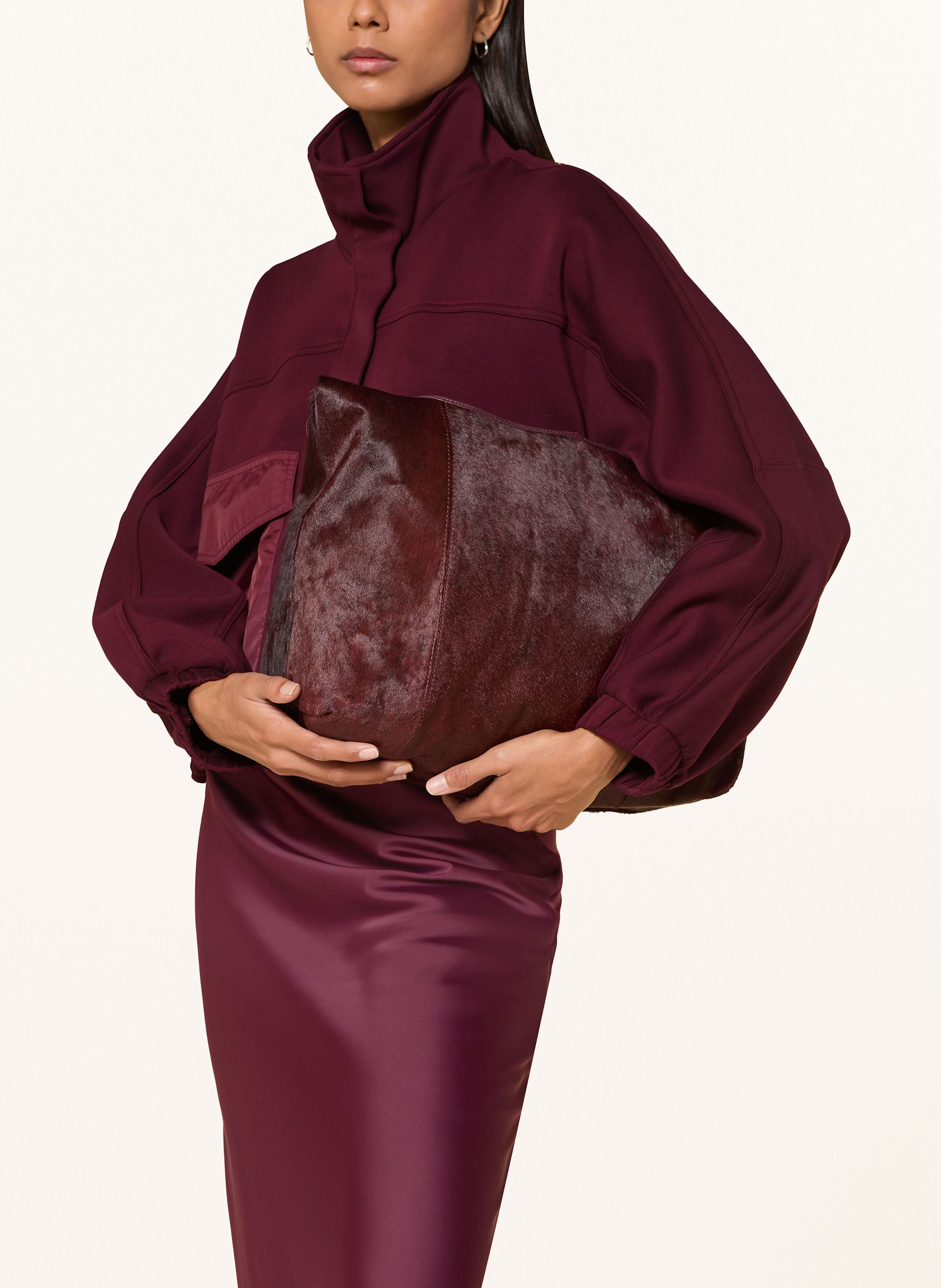 Thumbnail - Oui Kastenjacke Aus Jersey rot