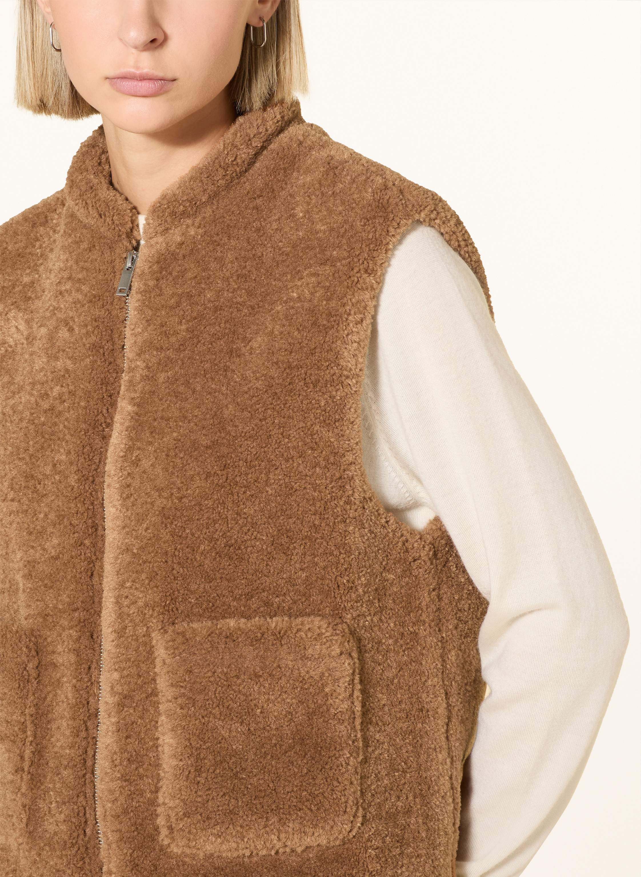 Thumbnail - Smith & Soul Teddyfell-Weste braun