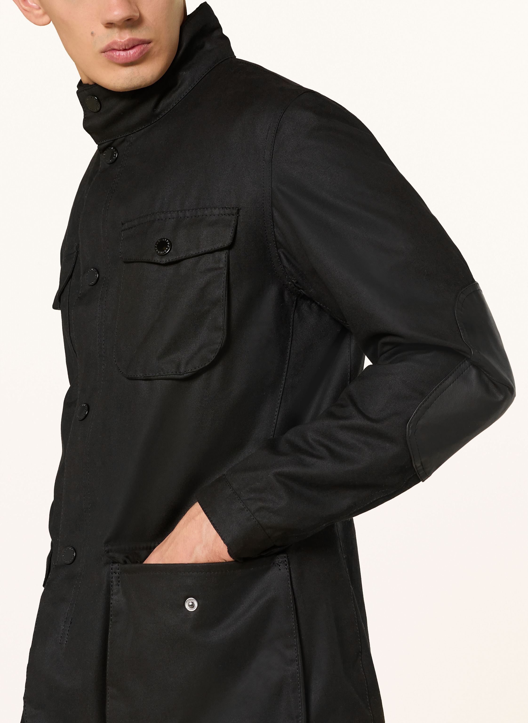 Thumbnail - Barbour Fieldjacket Ogston Wax schwarz