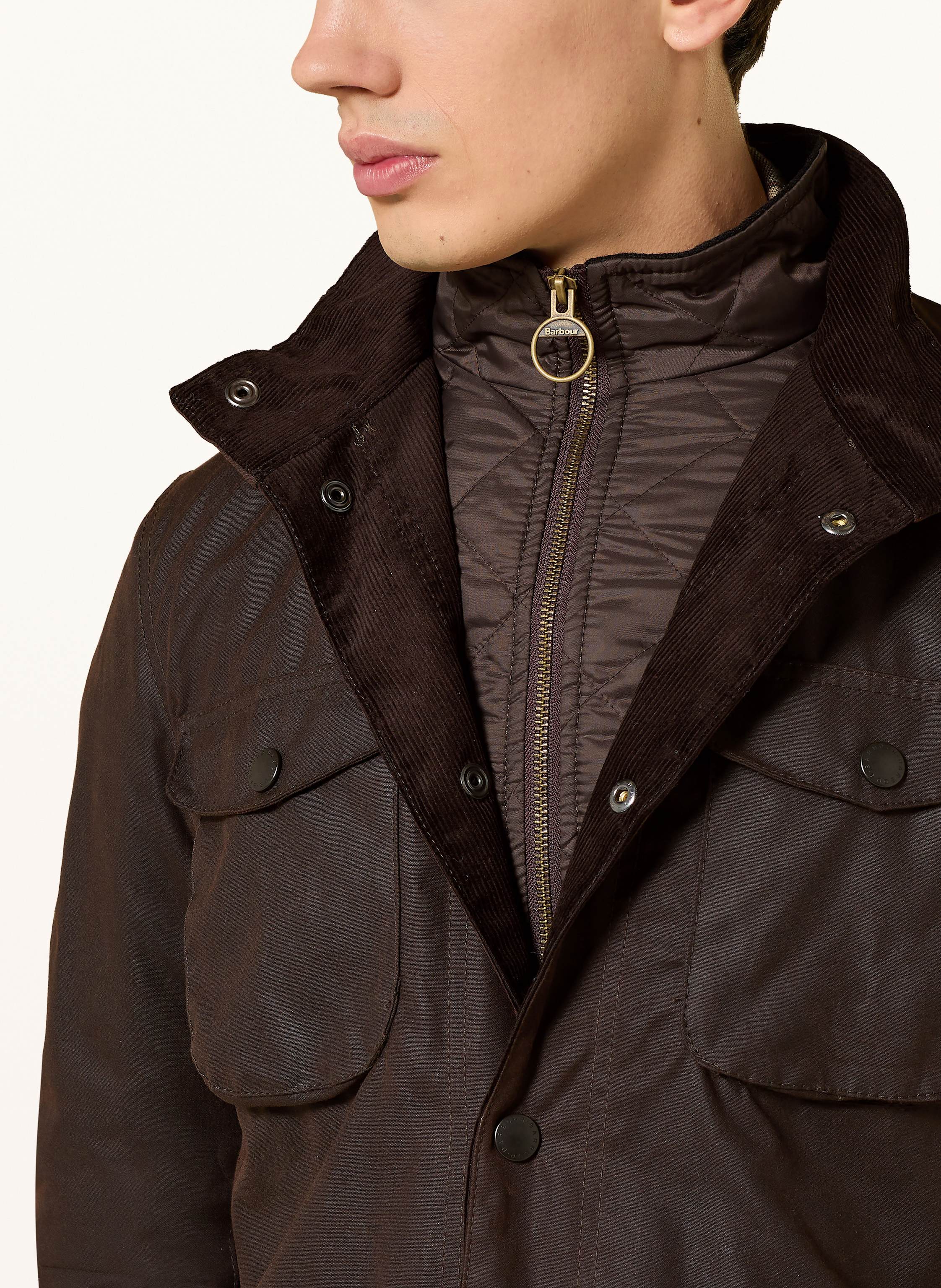 Thumbnail - Barbour Fieldjacket Ogston Wax braun