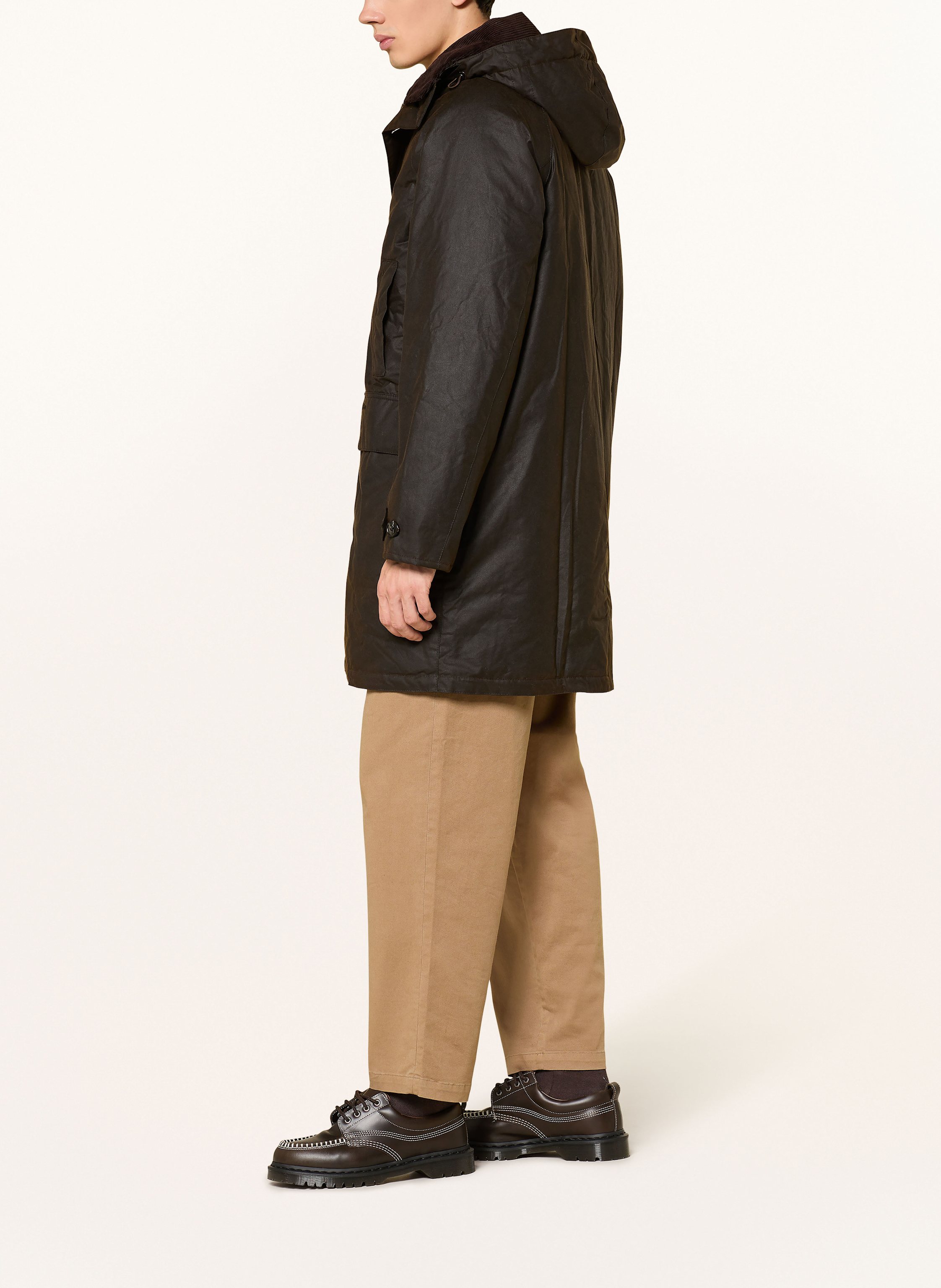 Thumbnail - Barbour Parka Beaudale Wax Mit Abnehmbarer Kapuze braun