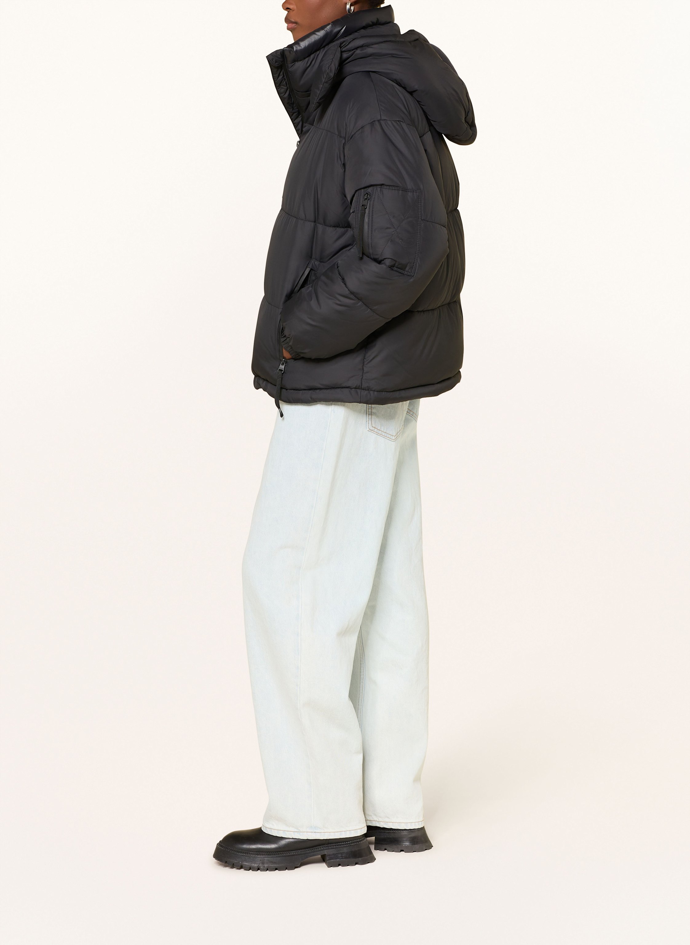 Thumbnail - Hugo Blue Steppjacke Farida Mit Abnehmbarer Kapuze schwarz