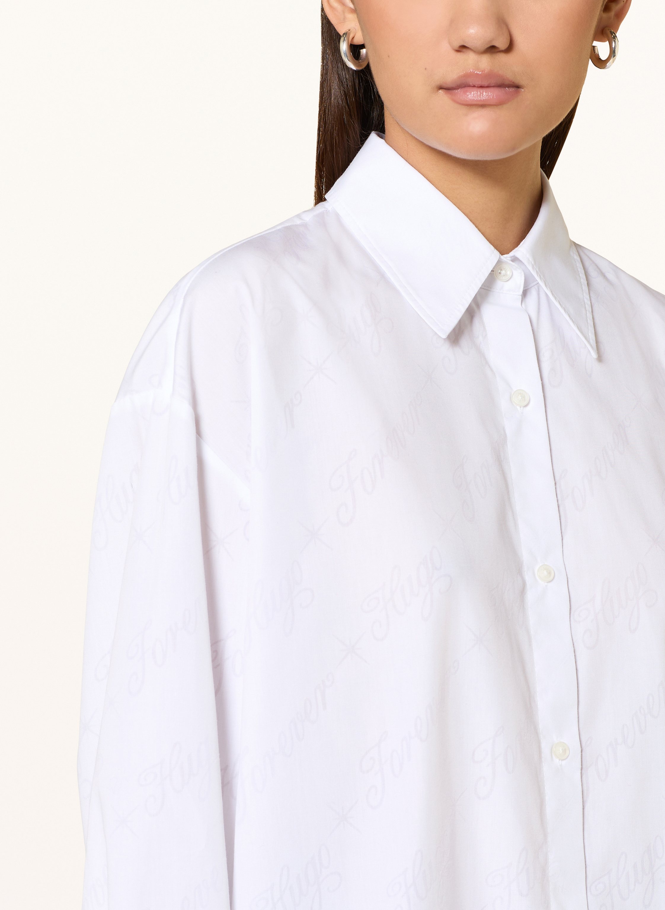 Thumbnail - Hugo Oversized-Hemdbluse Elisana weiss