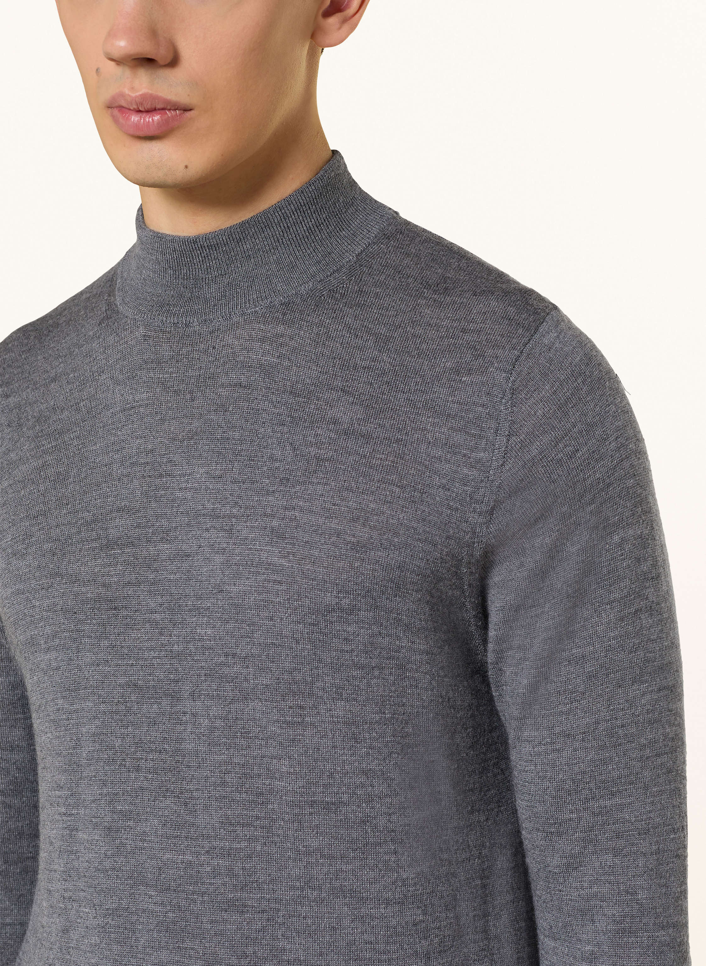 Thumbnail - Digel Pullover Dador Aus Merinowolle grau