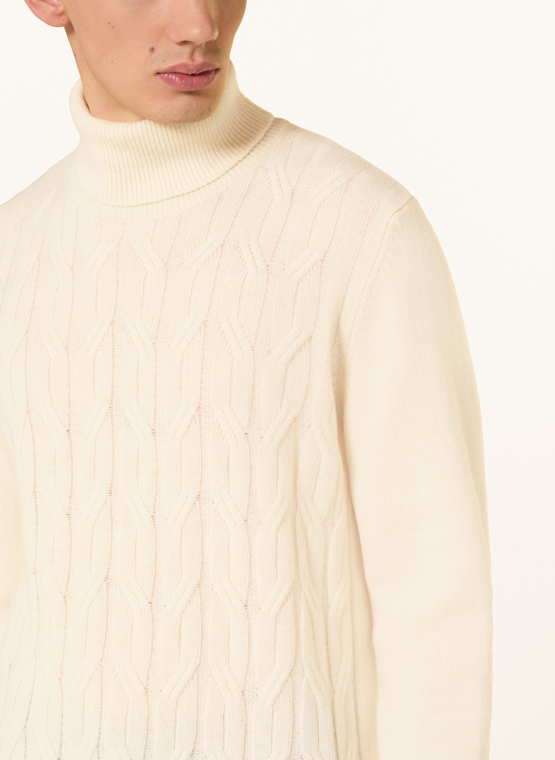 Thumbnail - Digel Rollkragenpullover Francis weiss