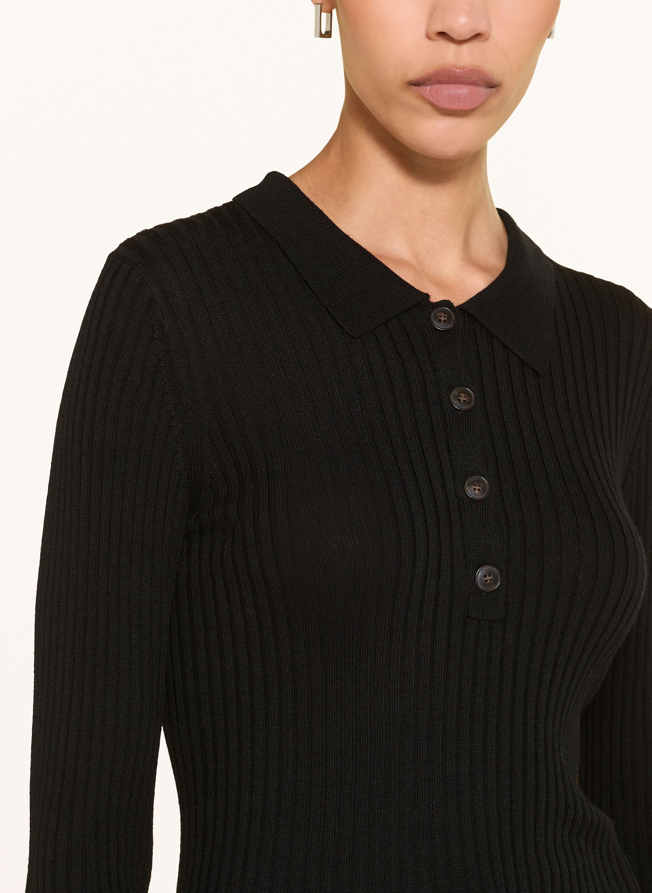 Thumbnail - Herskind Strick-Poloshirt Cadee Aus Merinowolle schwarz