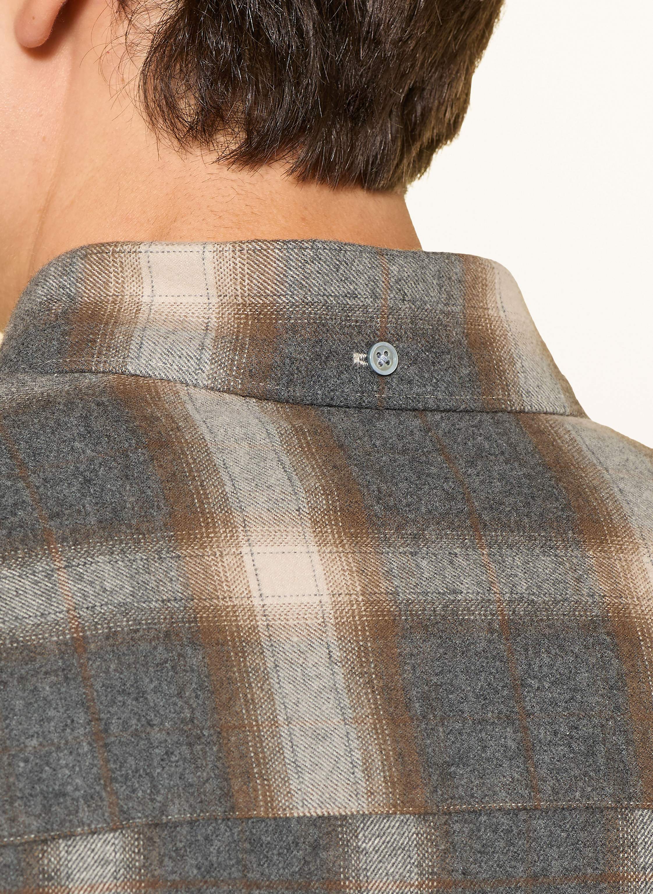 Thumbnail - Nowadays Flanellhemd Comfort Fit grau