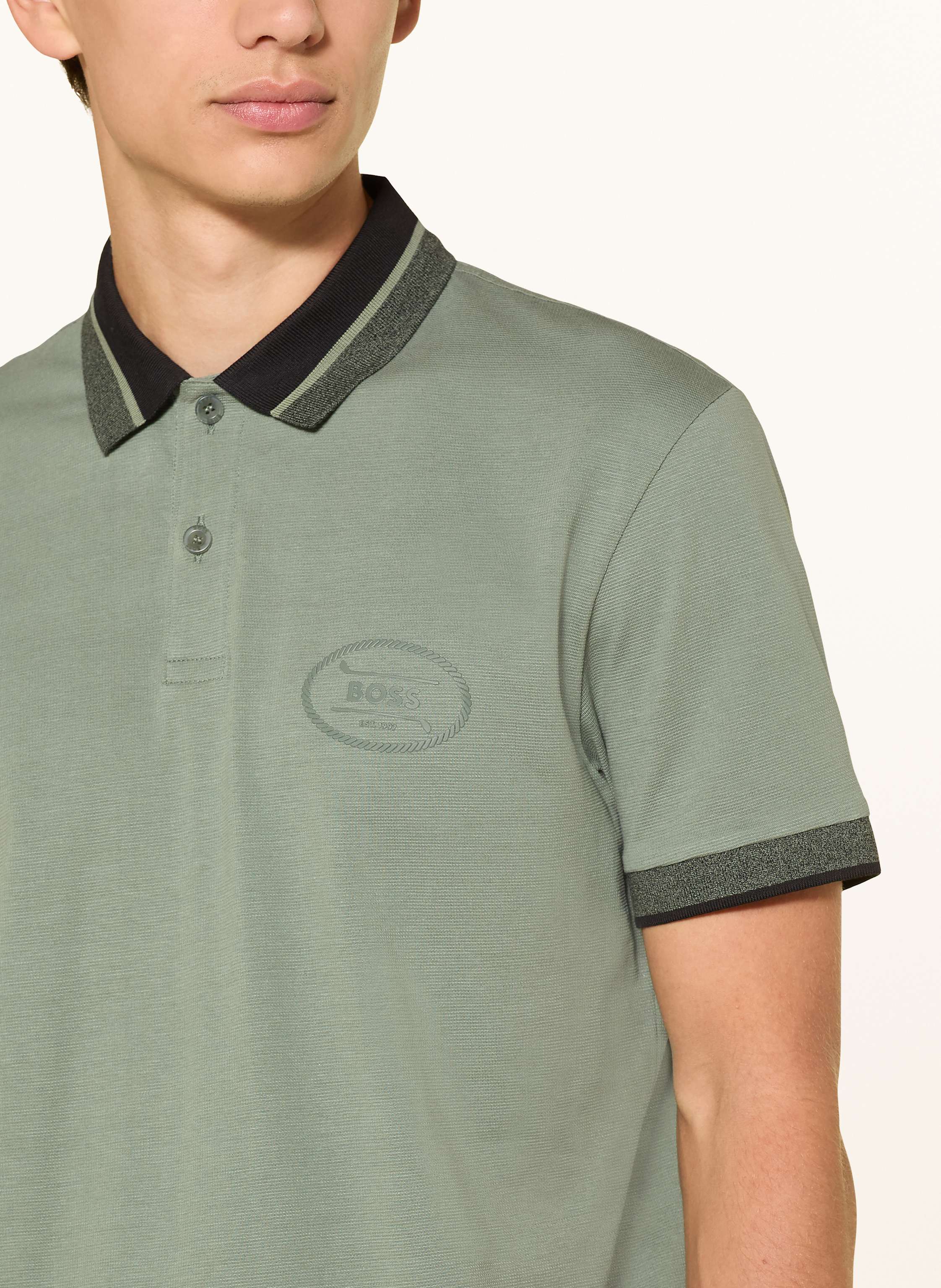 Thumbnail - Boss Piqué-Poloshirt Hole Regular Fit gruen