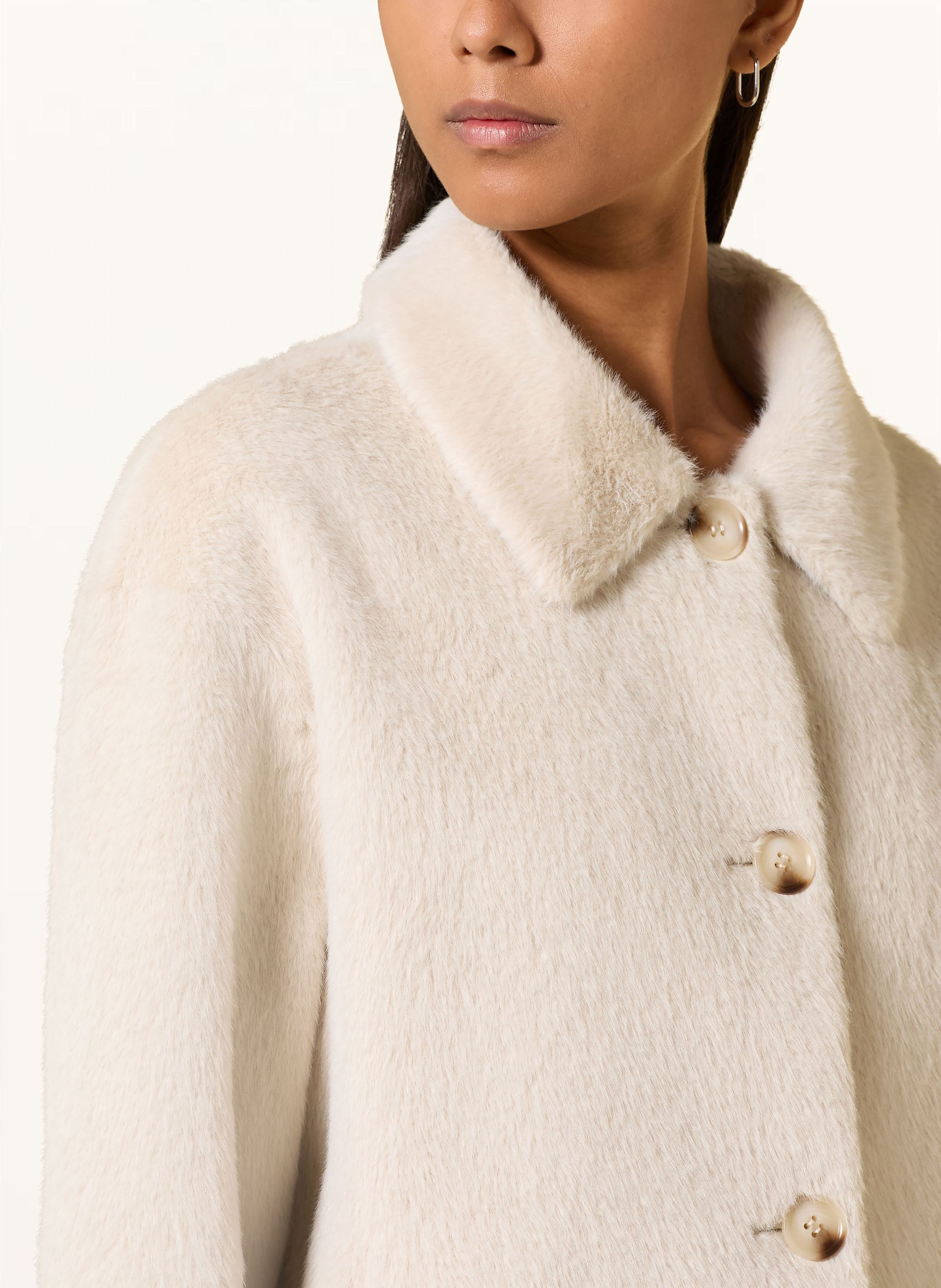 Thumbnail - Repeat Kunstfell-Jacke beige