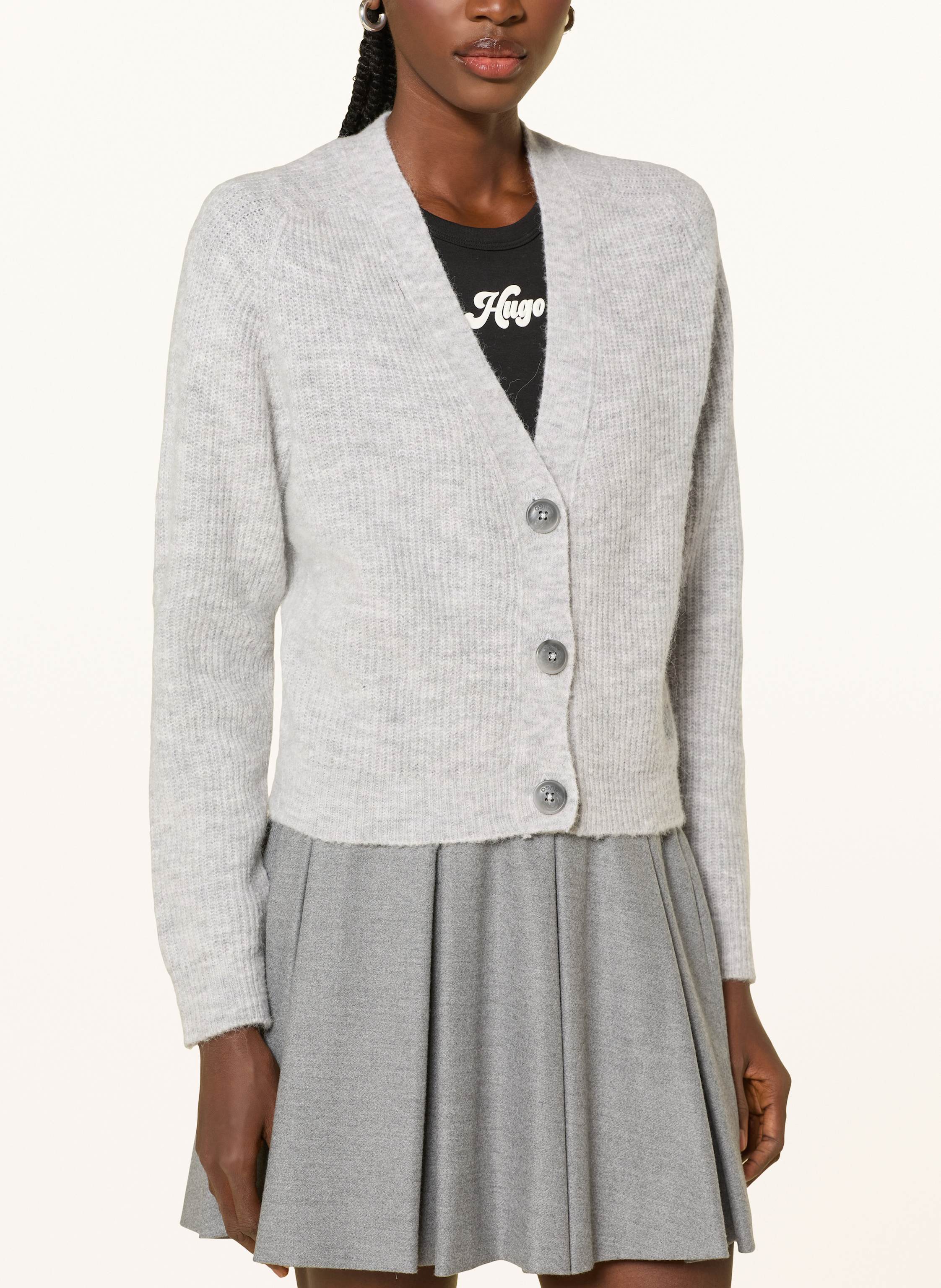 Thumbnail - Hugo Strickjacke Sarendie grau