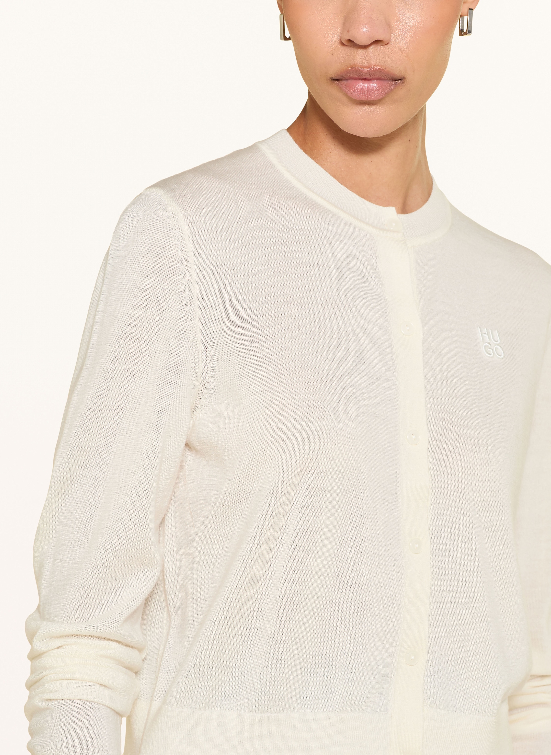 Thumbnail - Hugo Strickjacke Sfabri weiss